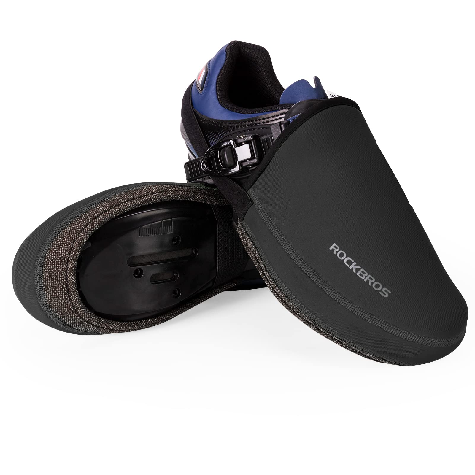 ROCKBROS 1 para pokrowców na buty kolarstwo wodoodporny rower wiatroszczelny wiązany półbut pokrowiec rowerowy termiczne ochraniacze na palce cieplejsze unisex odporne jazda trwałe MTB szosowe