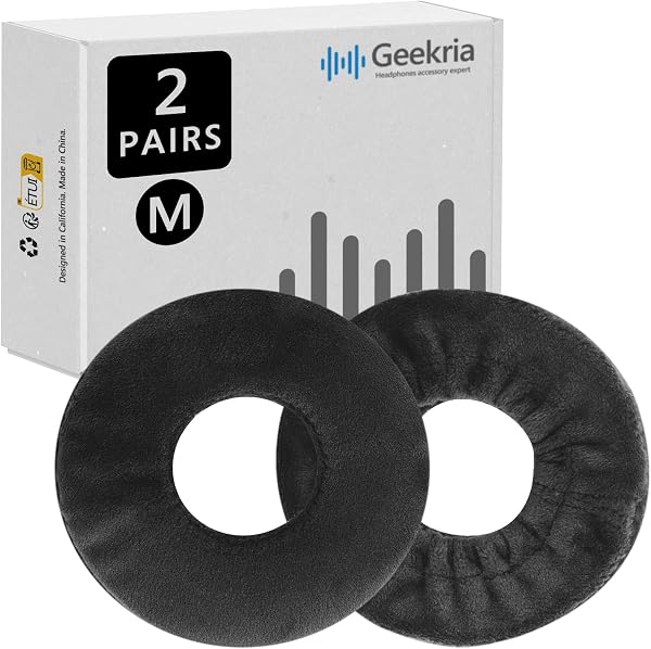 GEEKRIA 2 Pares de Fundas de Terciopelo para Auriculares, Protectores Sanitarios Lavables y elásticos para Almohadillas para Auriculares supraaurales, Cubierta contra el Sudor para Calidez y c - 2