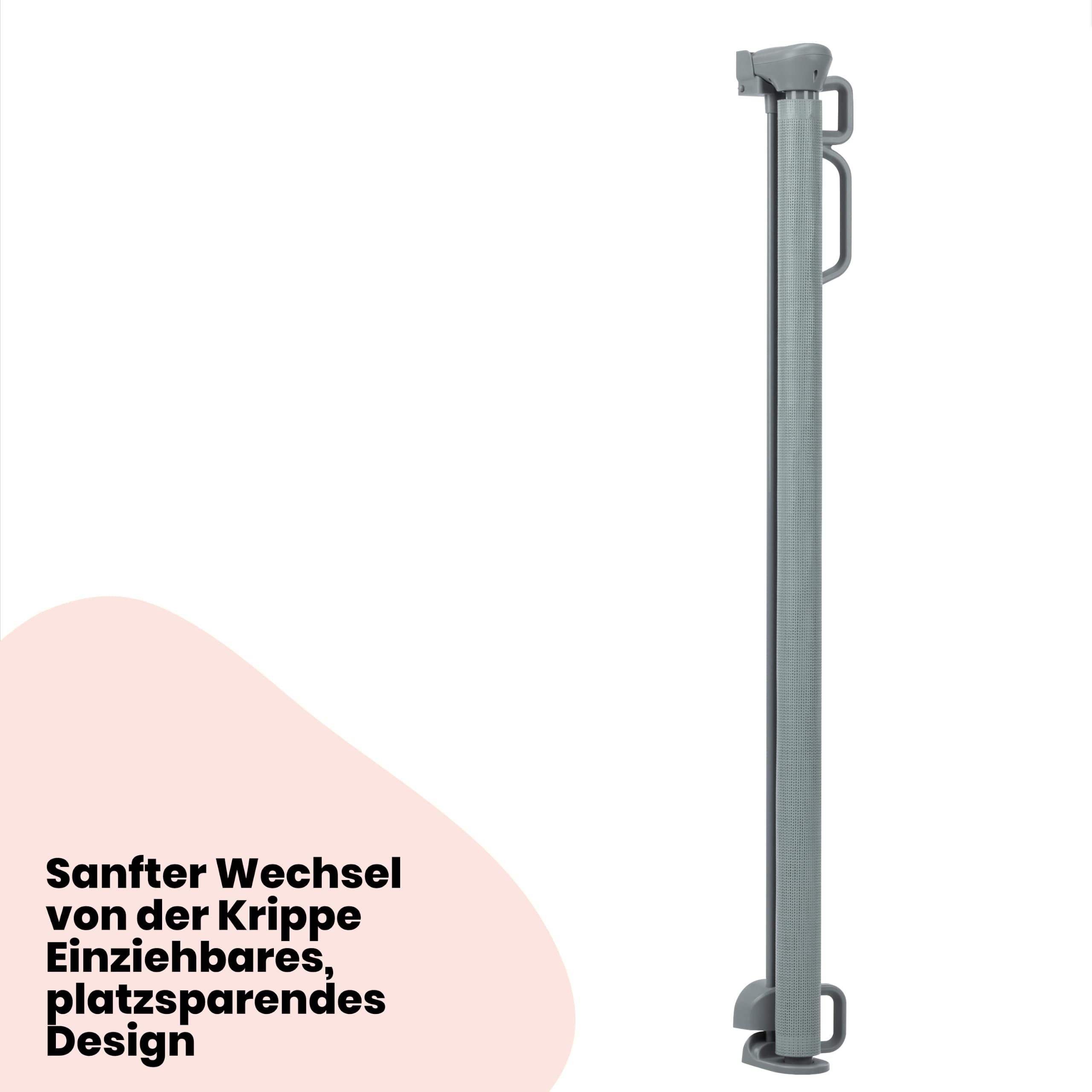 Safety 1st Treppenschutzgitter Ausziehbar, Babygitter 140 cm, Light Grey