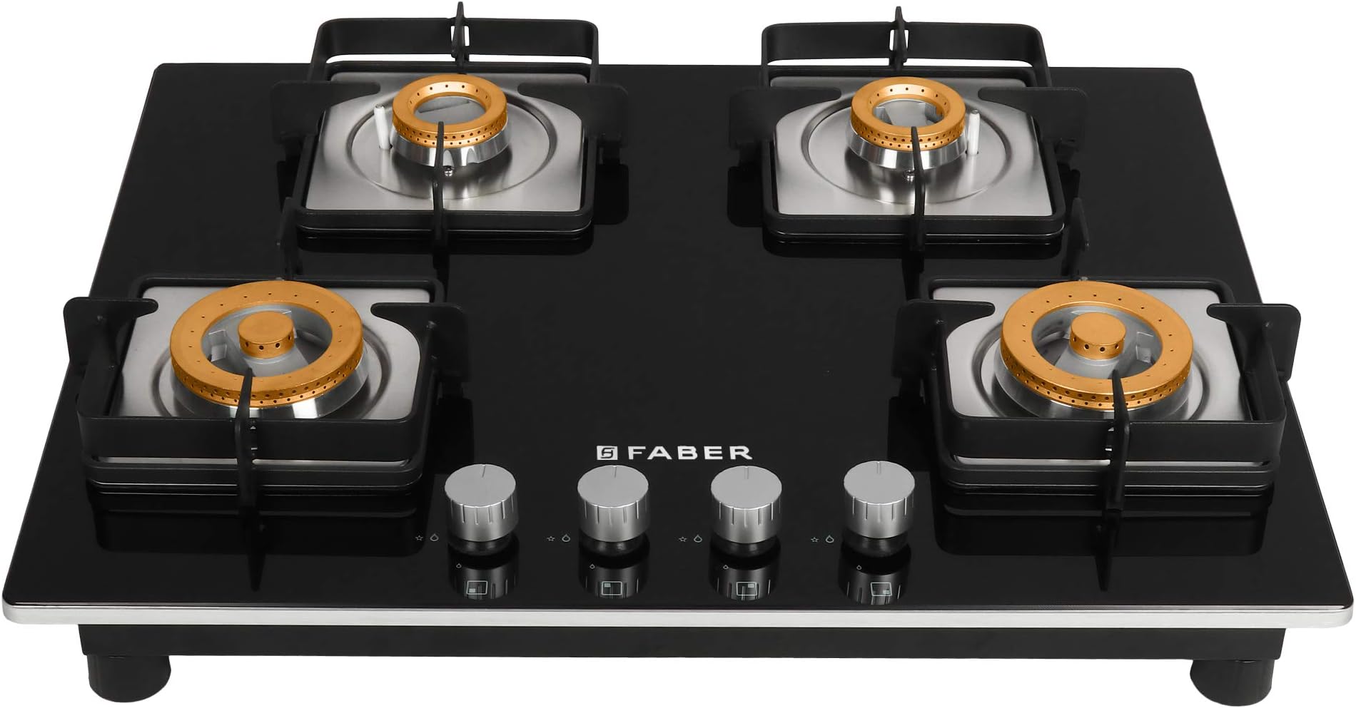 65 cm Hob, 4 Burner, Auto Ignition (HOB HTG 654 CRS BR CI) Black