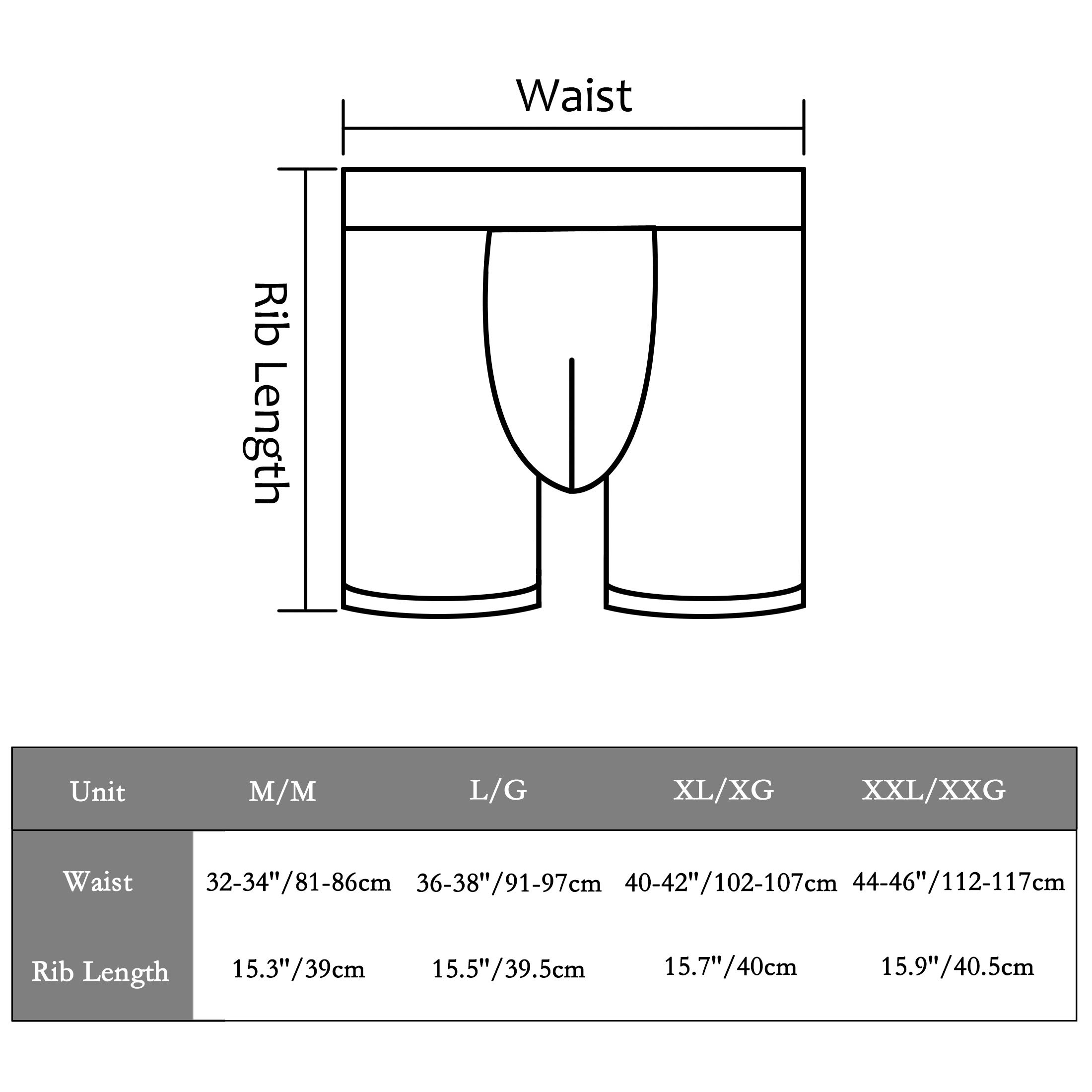 ZLYC Men Long Leg Cotton Boxer Shorts Underwear, 3/4 Pack