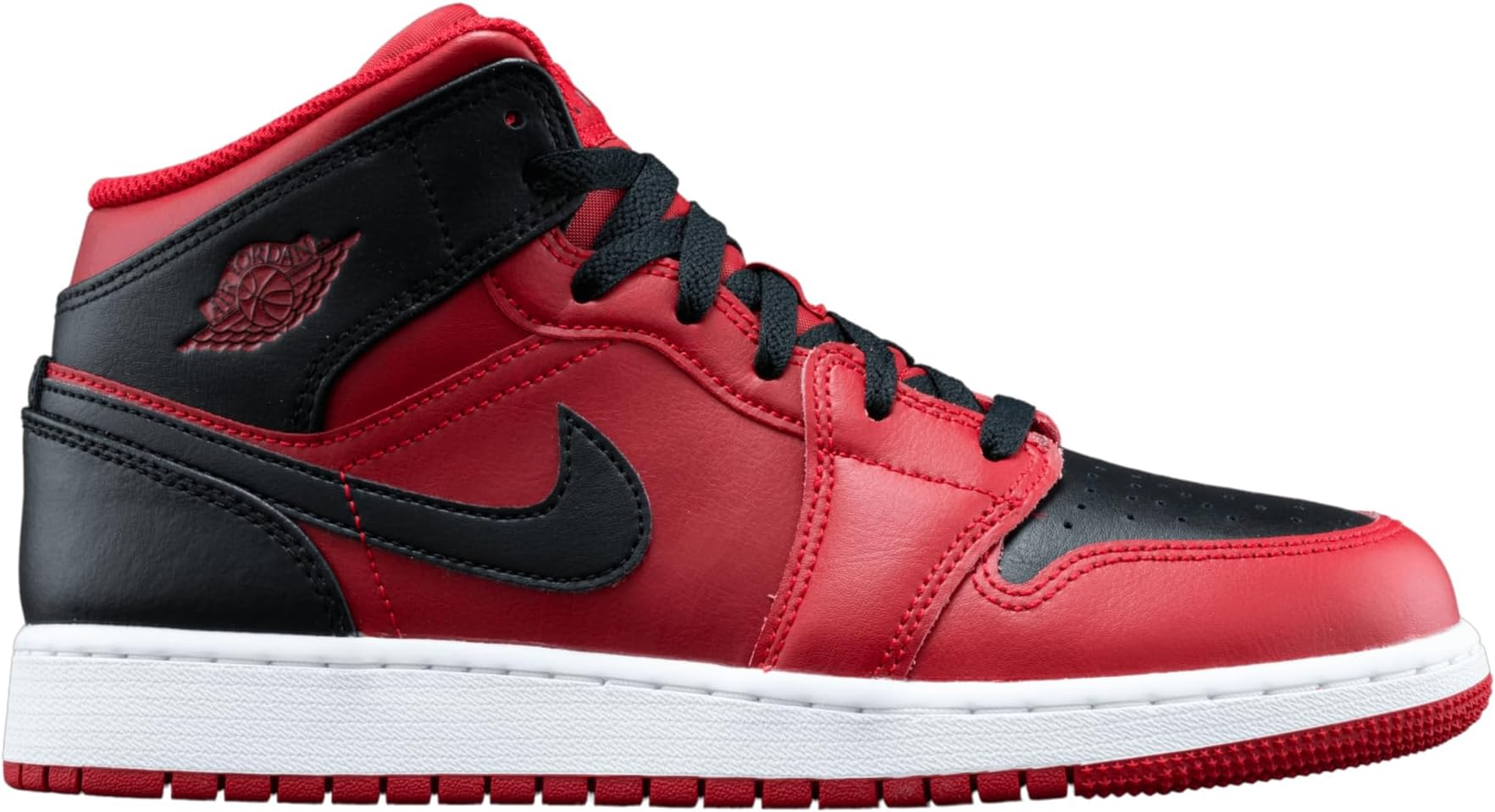 half red half white jordan 1