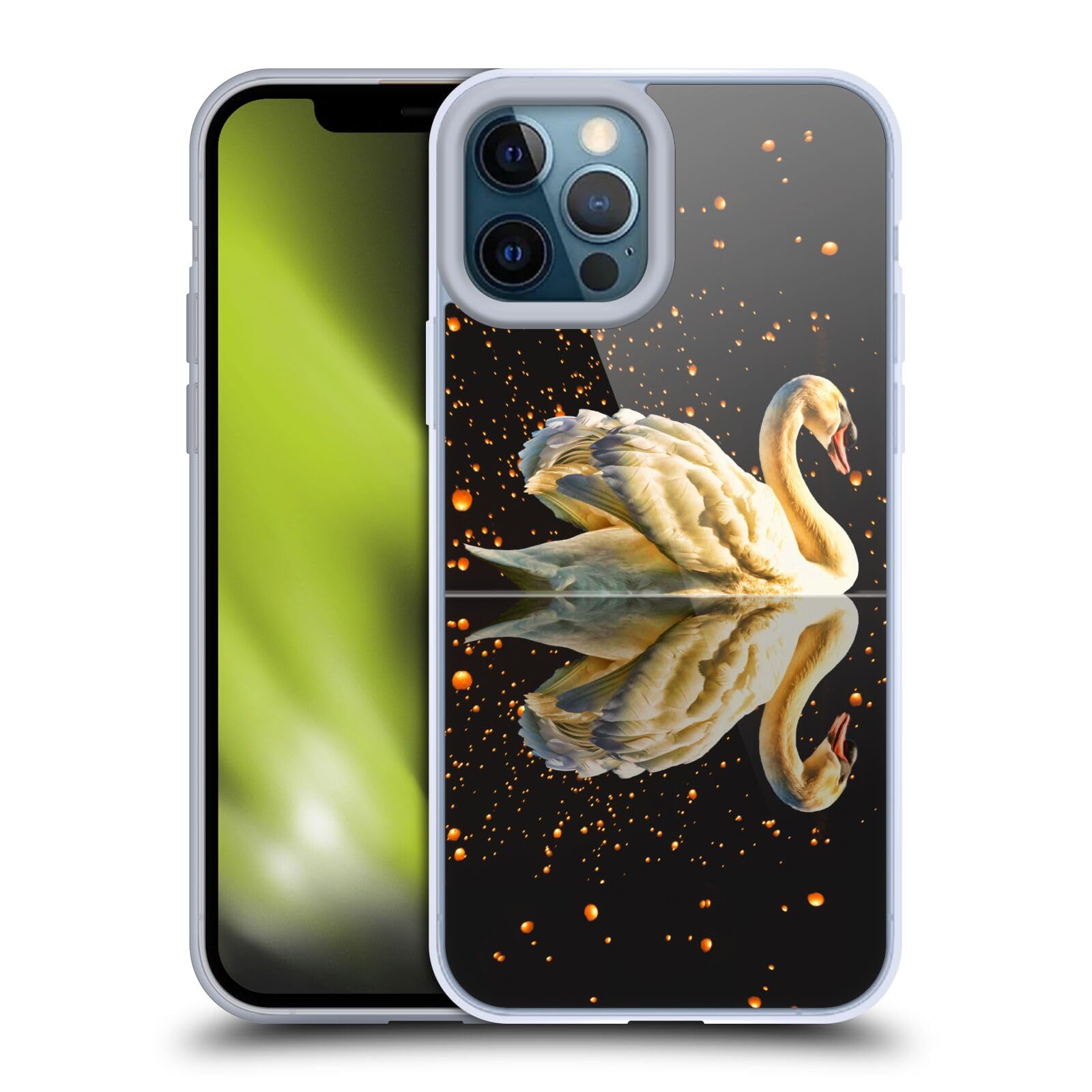 Funda iPhone 12 Pro Max Swan Lake con gel flexible resistente a golpes 7