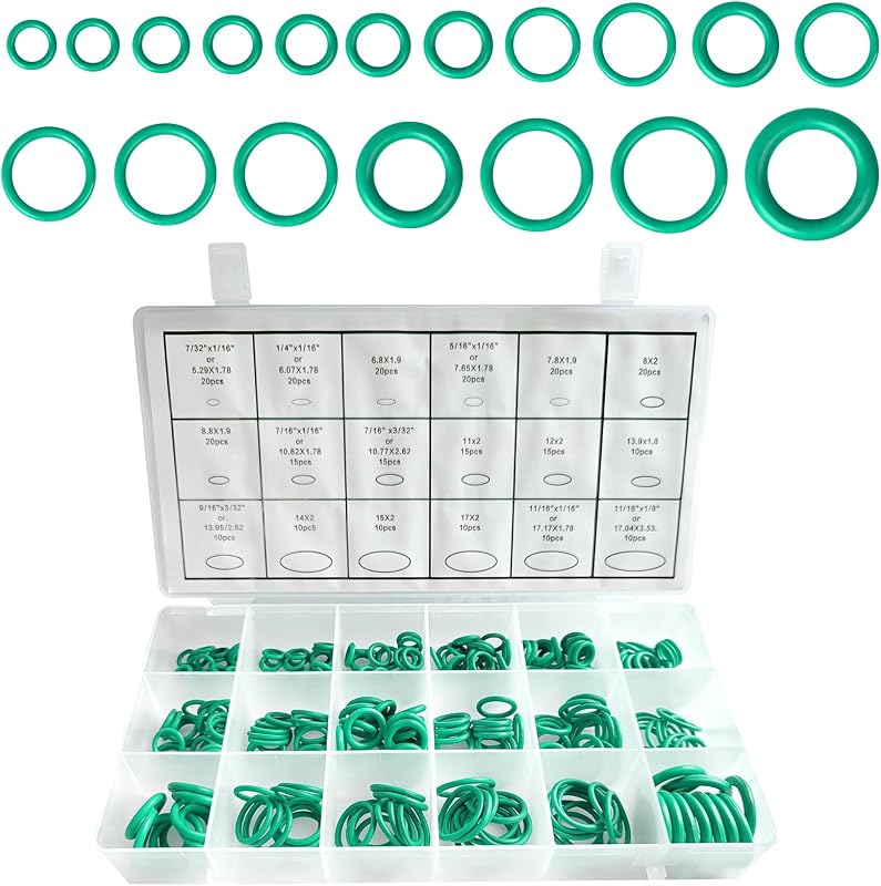 Kit de Anéis O-Ring para Ar-Condicionado Automotivo Lxsloet Green-2 – 270 peças