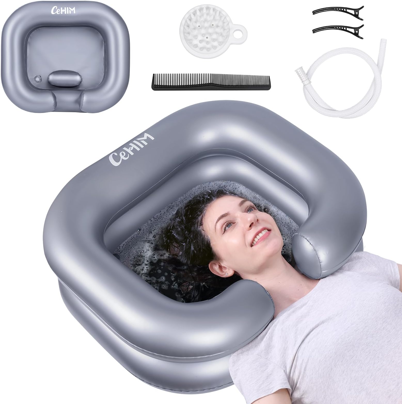 Saloniture Portable Salon Basin Shampoo Sink with Drain
