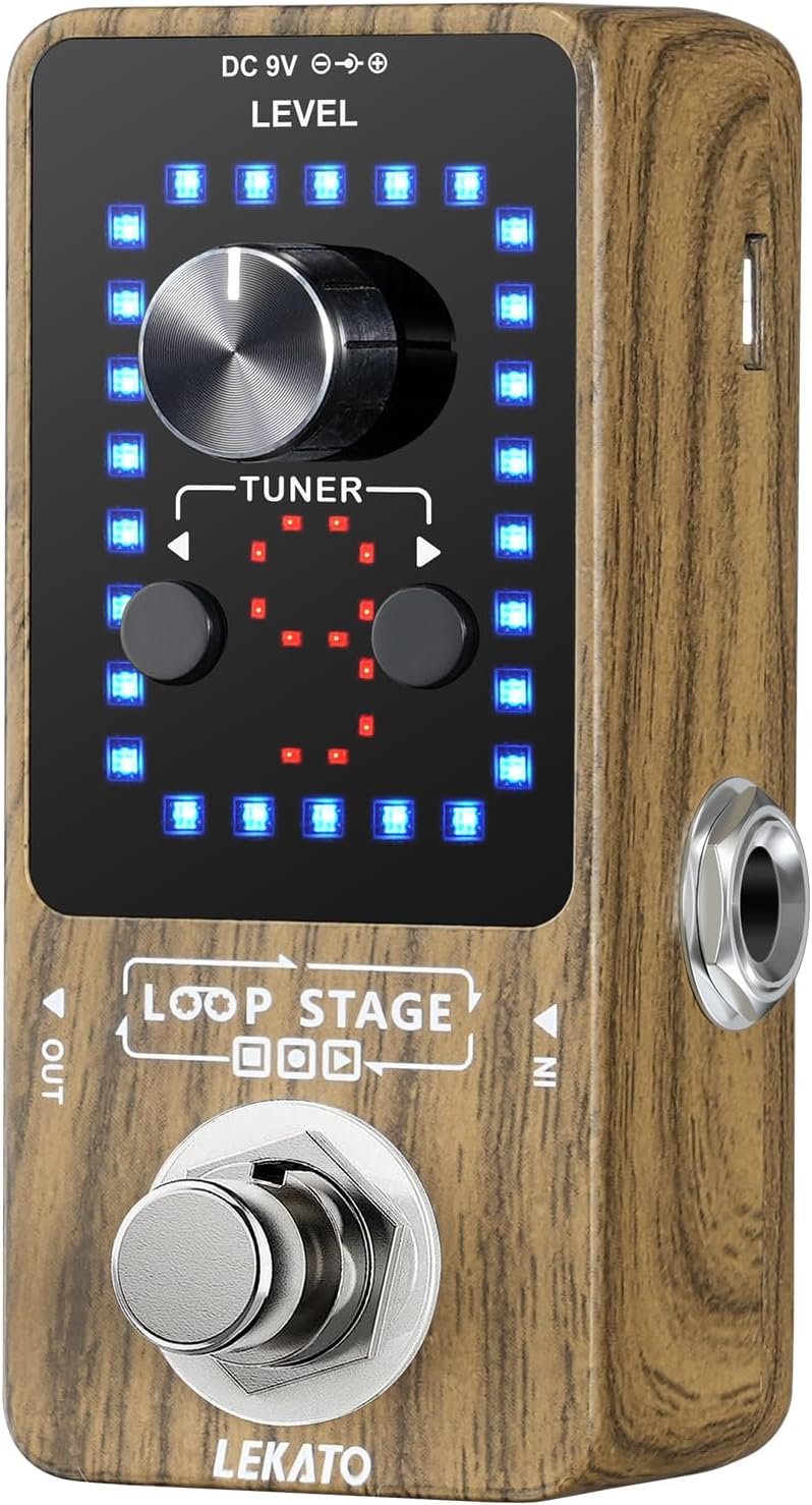 LEKATO Guitar Looper Effect Pedal with 9 Loops Builtin Tuner Looper