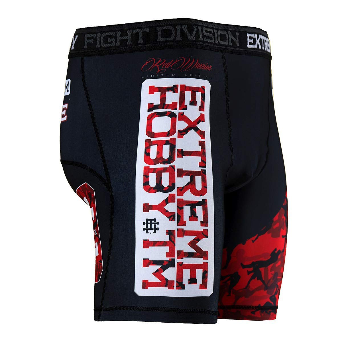 Vale Tudo krótkie spodnie RED Warrior, spodenki kompresyjne, męskie legginsy do biegania i treningu, majtki szybkoschnące, oddychające, bielizna sportowa