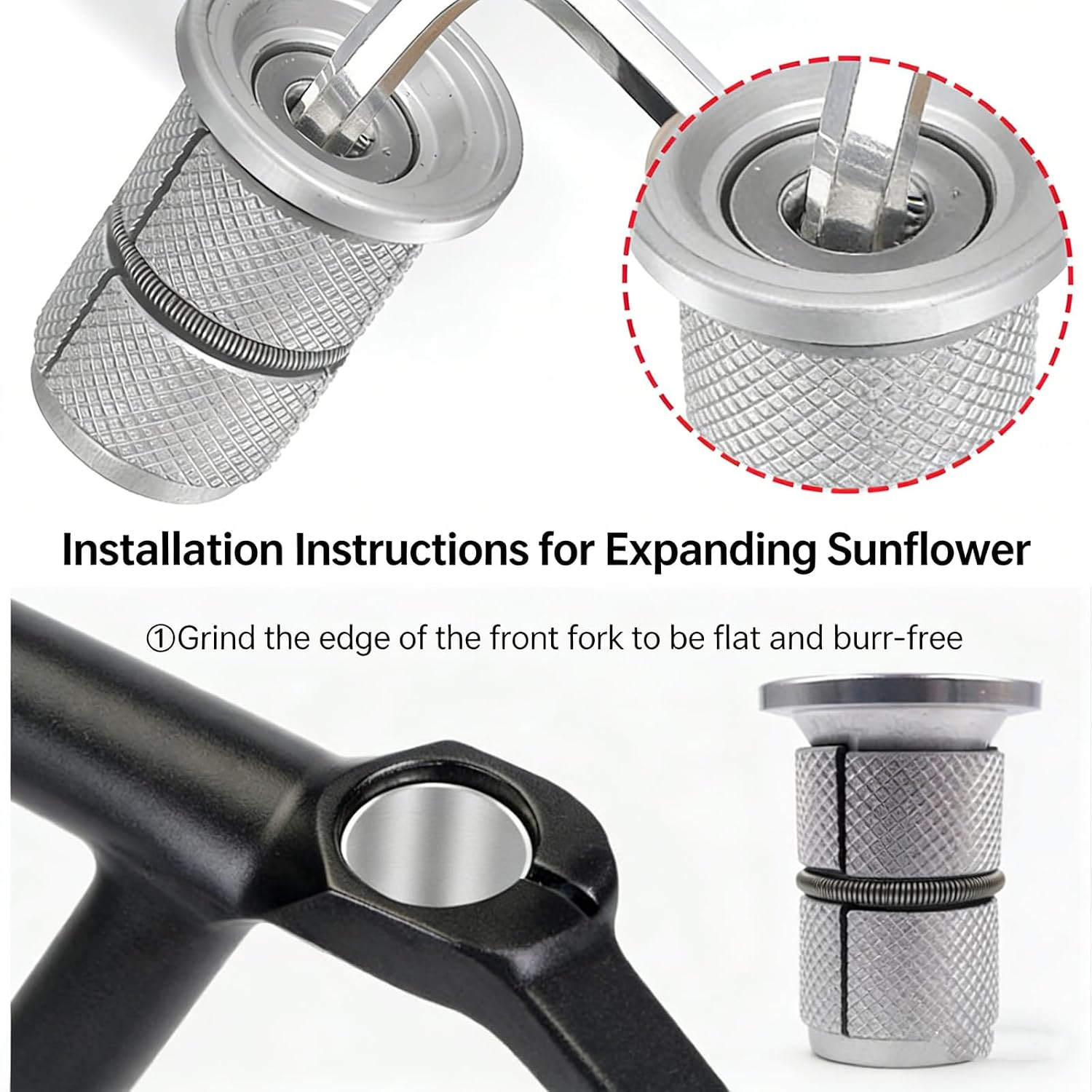 Bicycle Headset Expander Plug with Expansion Bolt & Wrench, Carbon Fork Steerer Tube Compression Kit for Road Bike MTB BMX Gravel Cycling