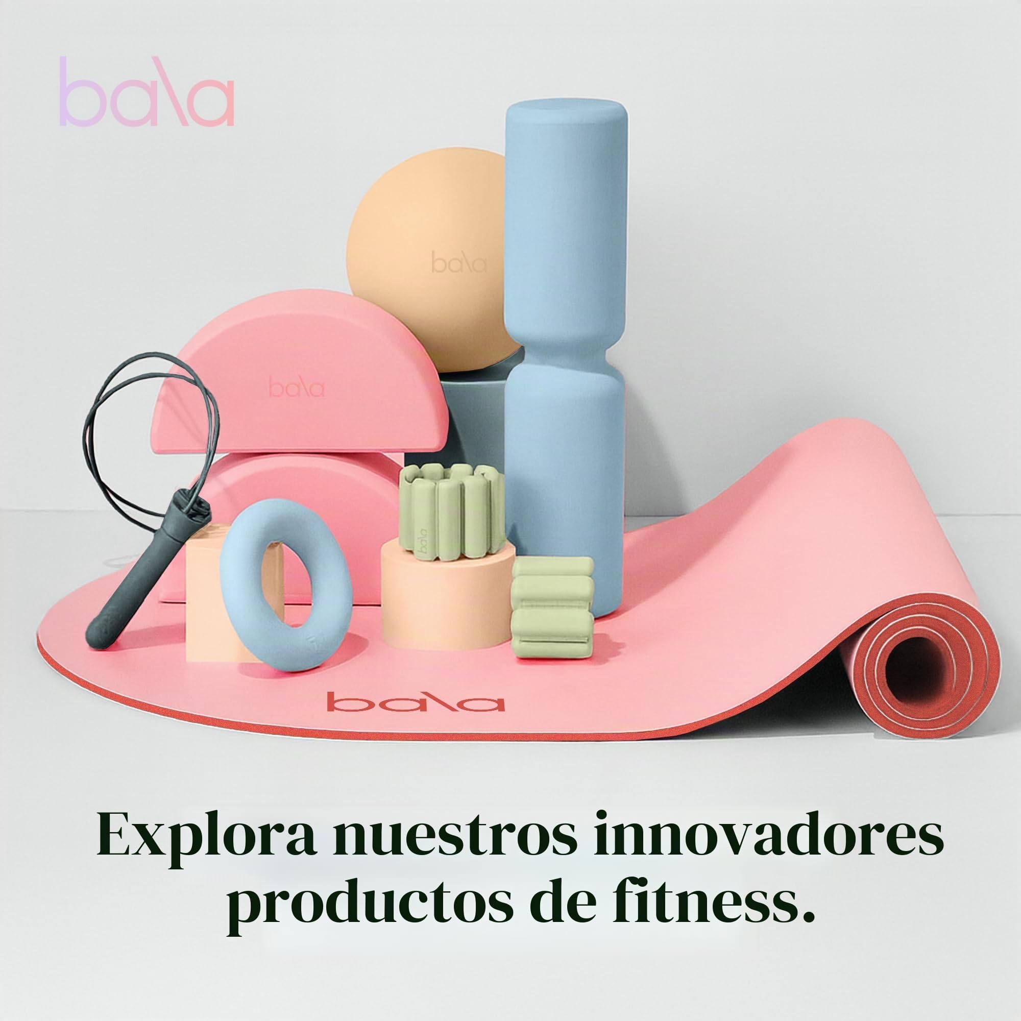 Bala Esterilla de yoga para gimnasio en casa, antideslizante, para el hogar, estiramiento, pilates, aeróbicos, entrenamiento en el suelo y fitness, esterilla de entrenamiento en interiores