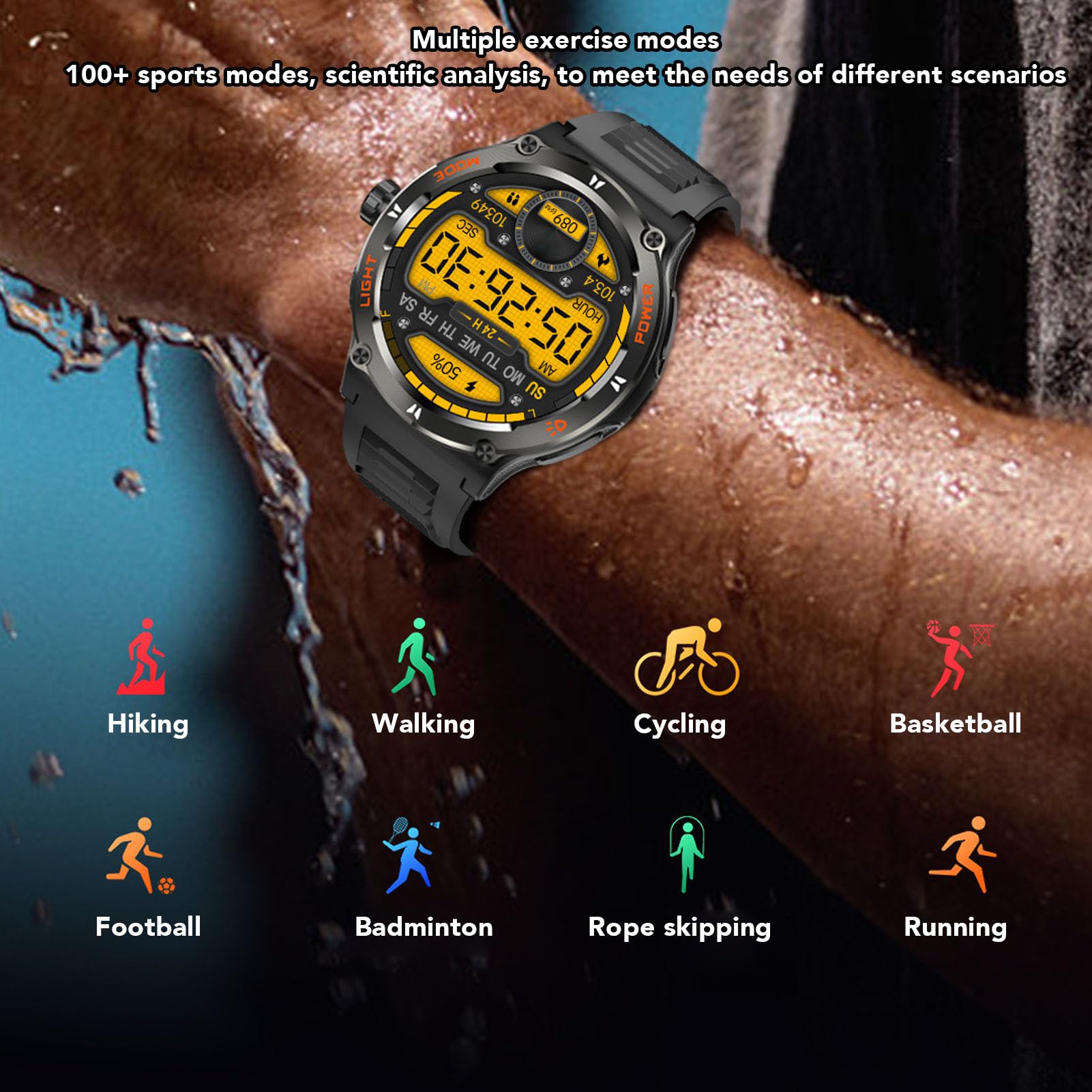 Smart Watch Fitness Tracker per Uomo Donna Touchscreen da 1,53