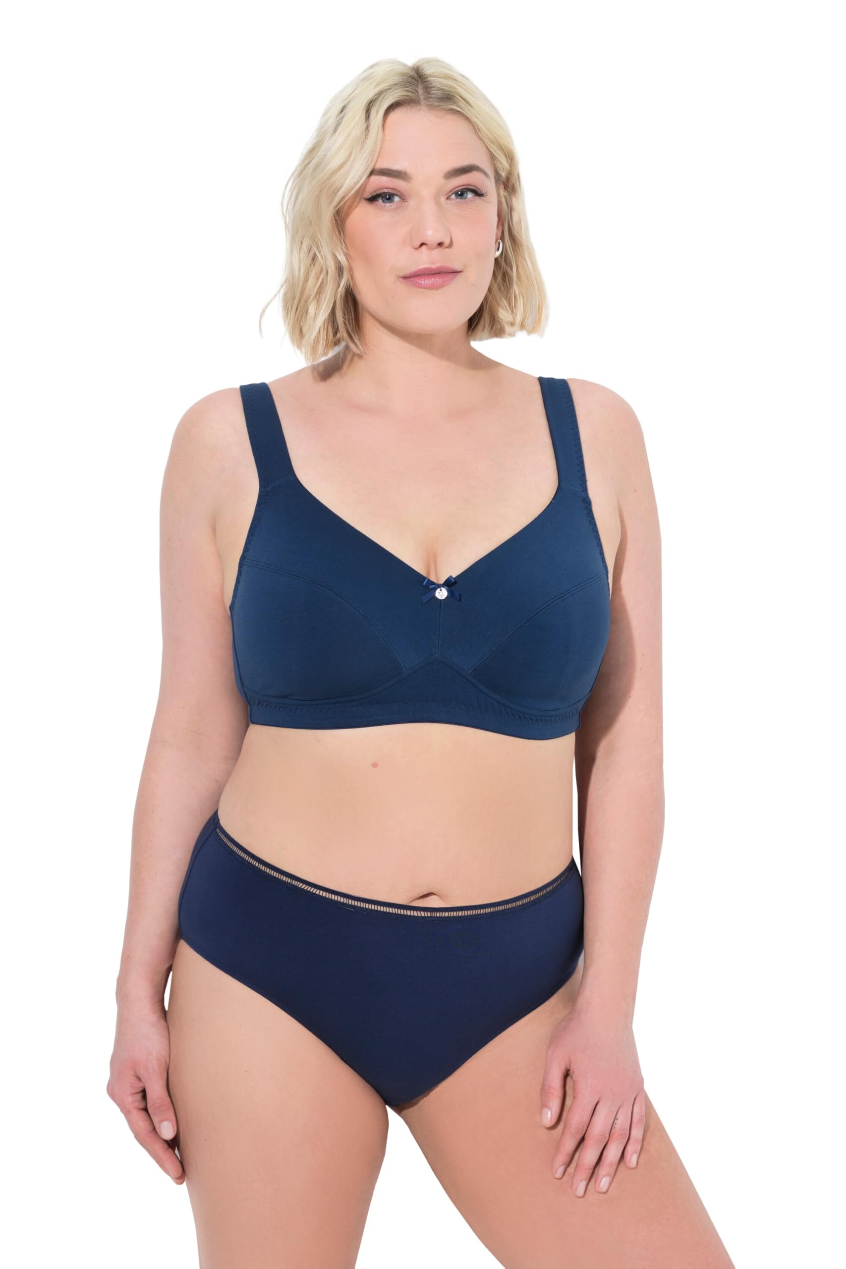Ulla Popken Damen große Größen Übergrößen Plus Size Soft-BH, ohne Bügel, breite Träger 832324