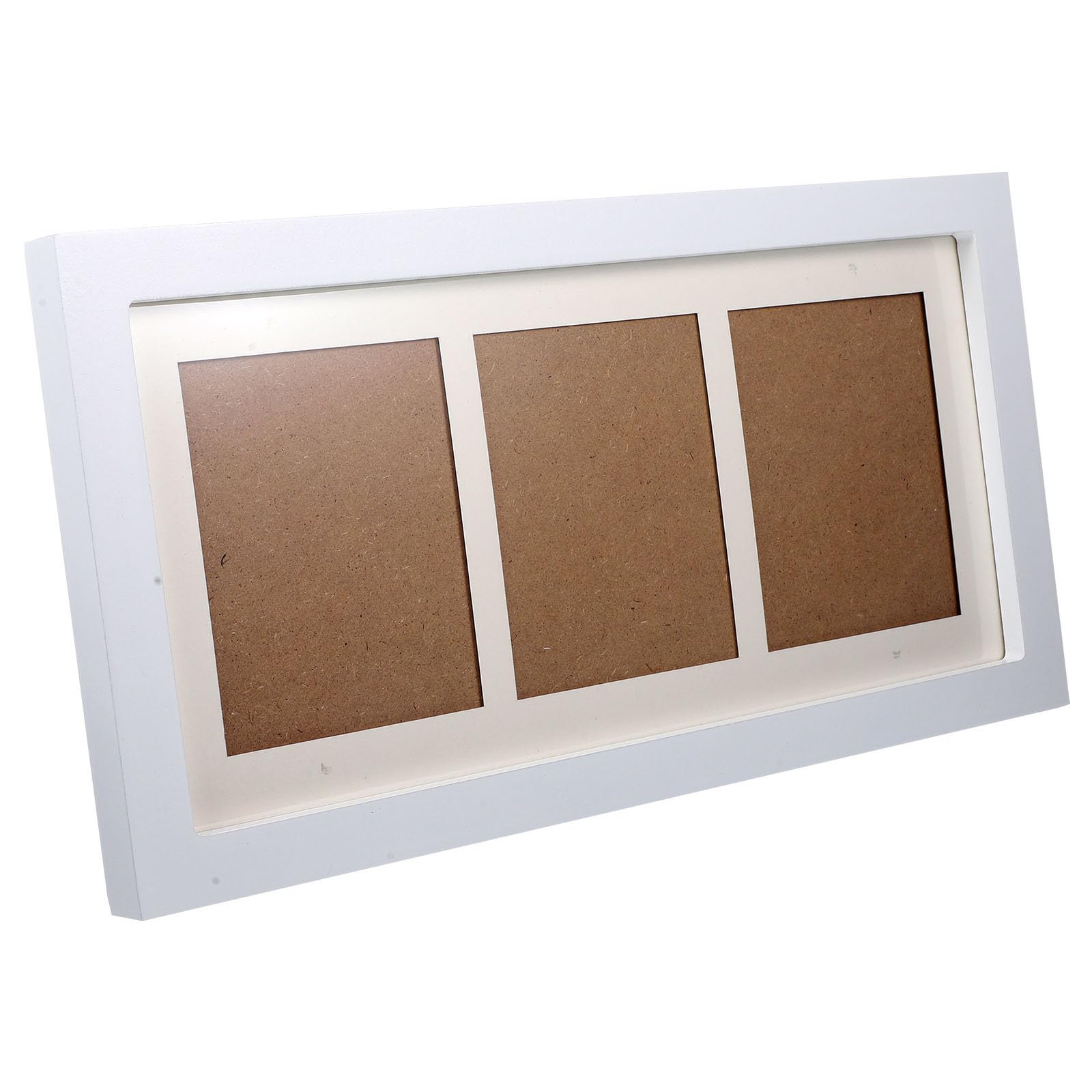 Cadre photo décoratif bois blanc 3 vues ORFOFE pour votre maison