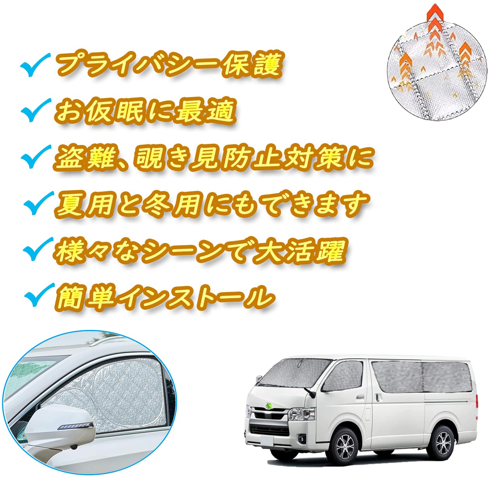 Amazon | トヨタ との互換性ありハイエース 200系ワイドボディー専用 