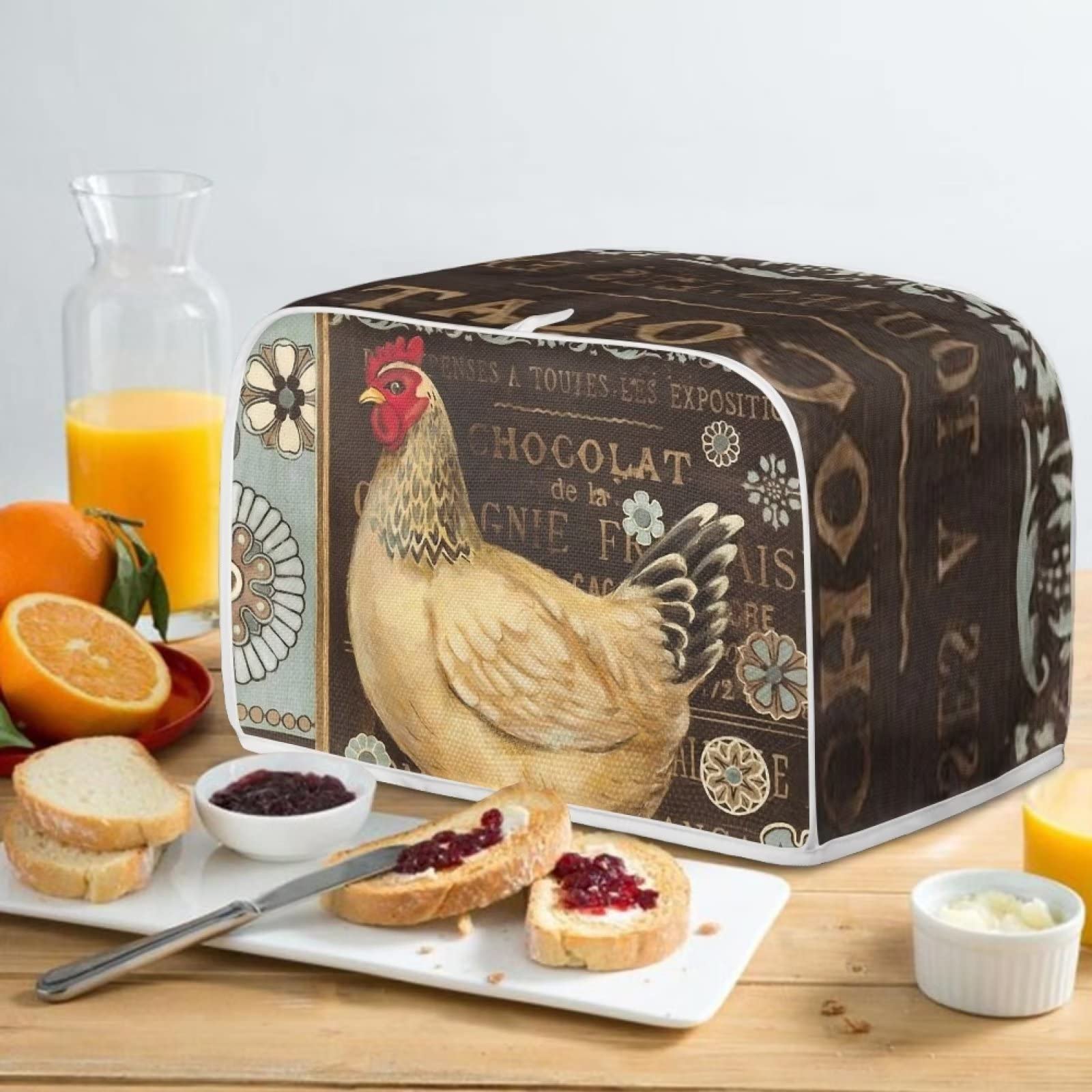 Copertura Antipolvere Per Tostapane - Taglia S, Con Maniglie E Stampa Fiore, Morbido Tessuto Poliestere - Foto 3