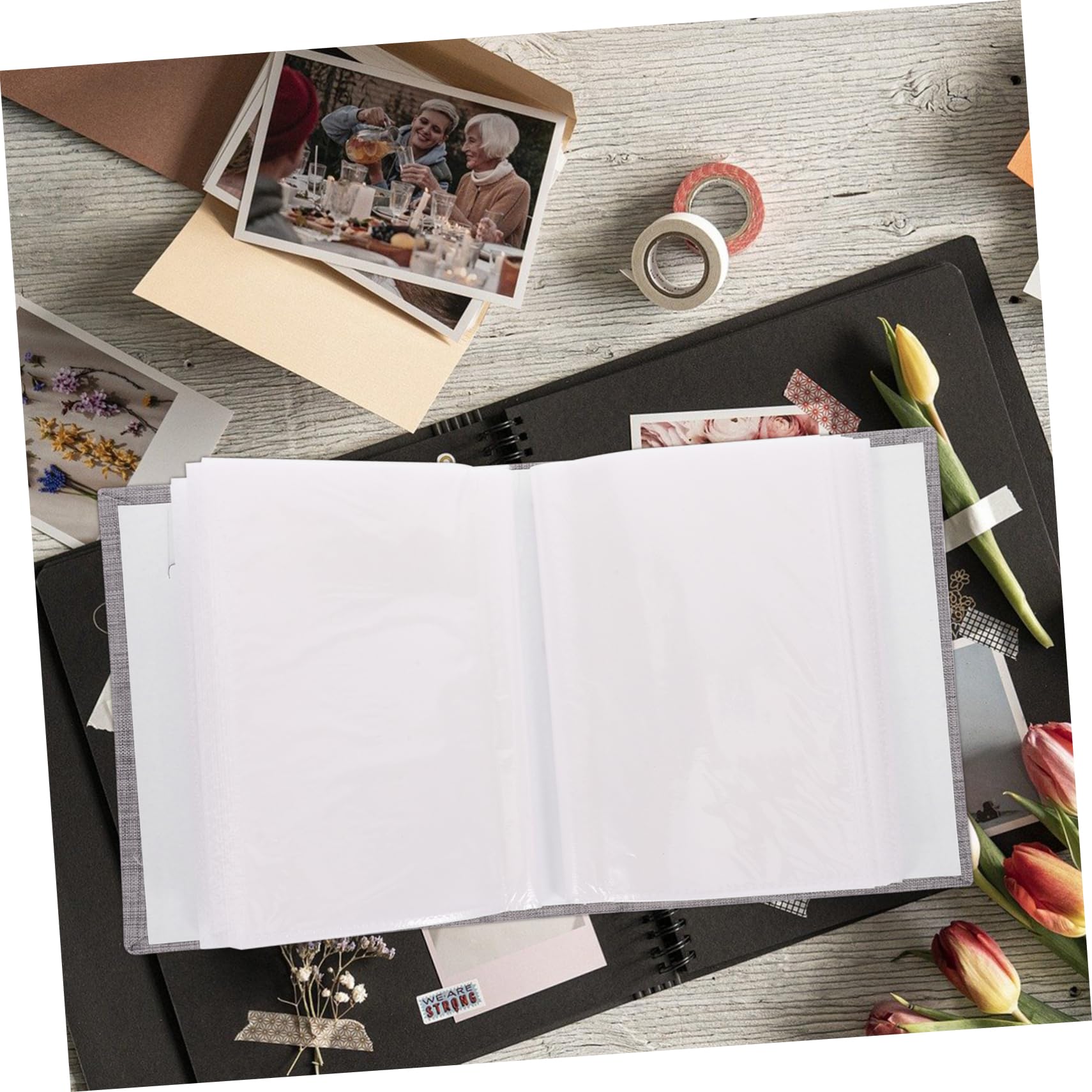 PRETYZOOM 4 Stück Fotoalbum Aus Leinen Großes Fotoalbum Fotoalben Kleines Fotos Erinnerungen -sammelalbum Papa- Bilderalbum Bilderbücher Pvc Grey