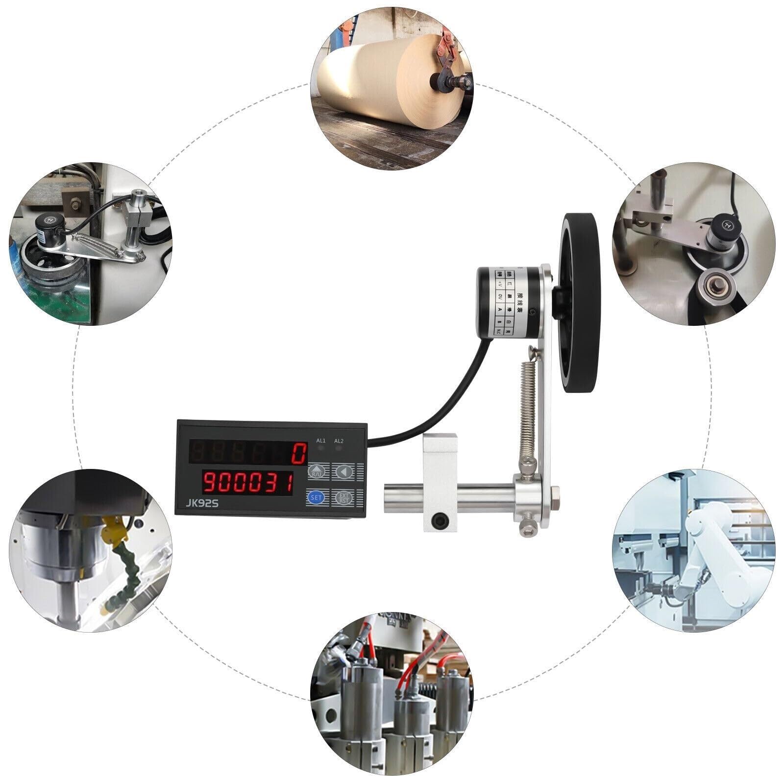 Contametri digitale elettronico con rotella rotante Strumento di misura della lunghezza del contatore digitale elettronico con rotella rotante con encoder, display della precisione di misurazione dell