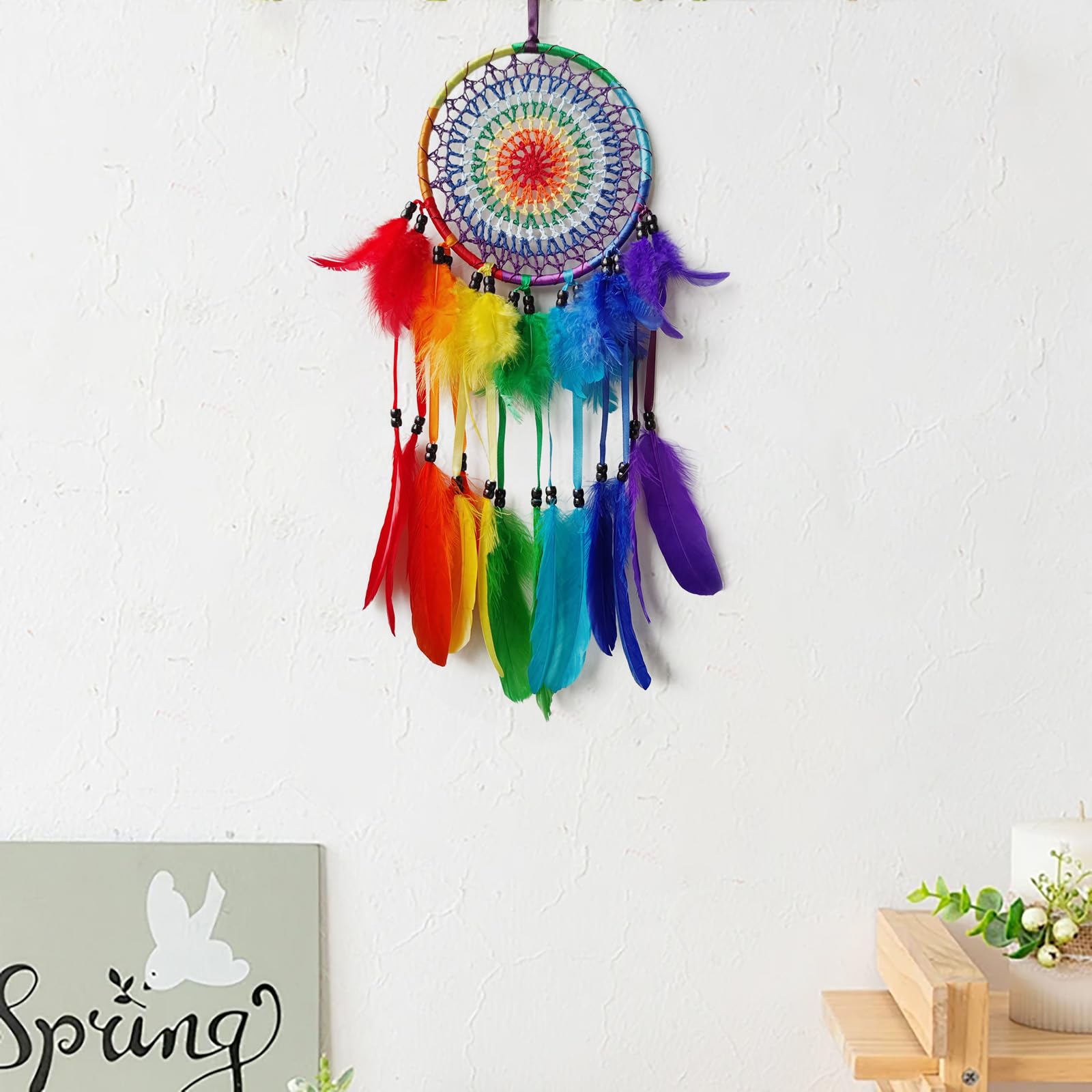 Amazon.com: SOYUZU Colorful Dream Catcher Rainbow Dream