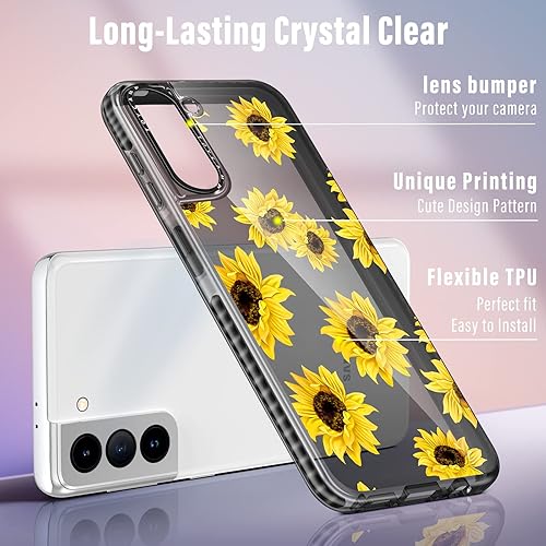Miniatura 3 de Toycamp Funda para Samsung Galaxy S21 FE 5G para mujer, diseño femenino de girasol, bonito diseño floral de flores, para niñas y adolescentes, (6.4