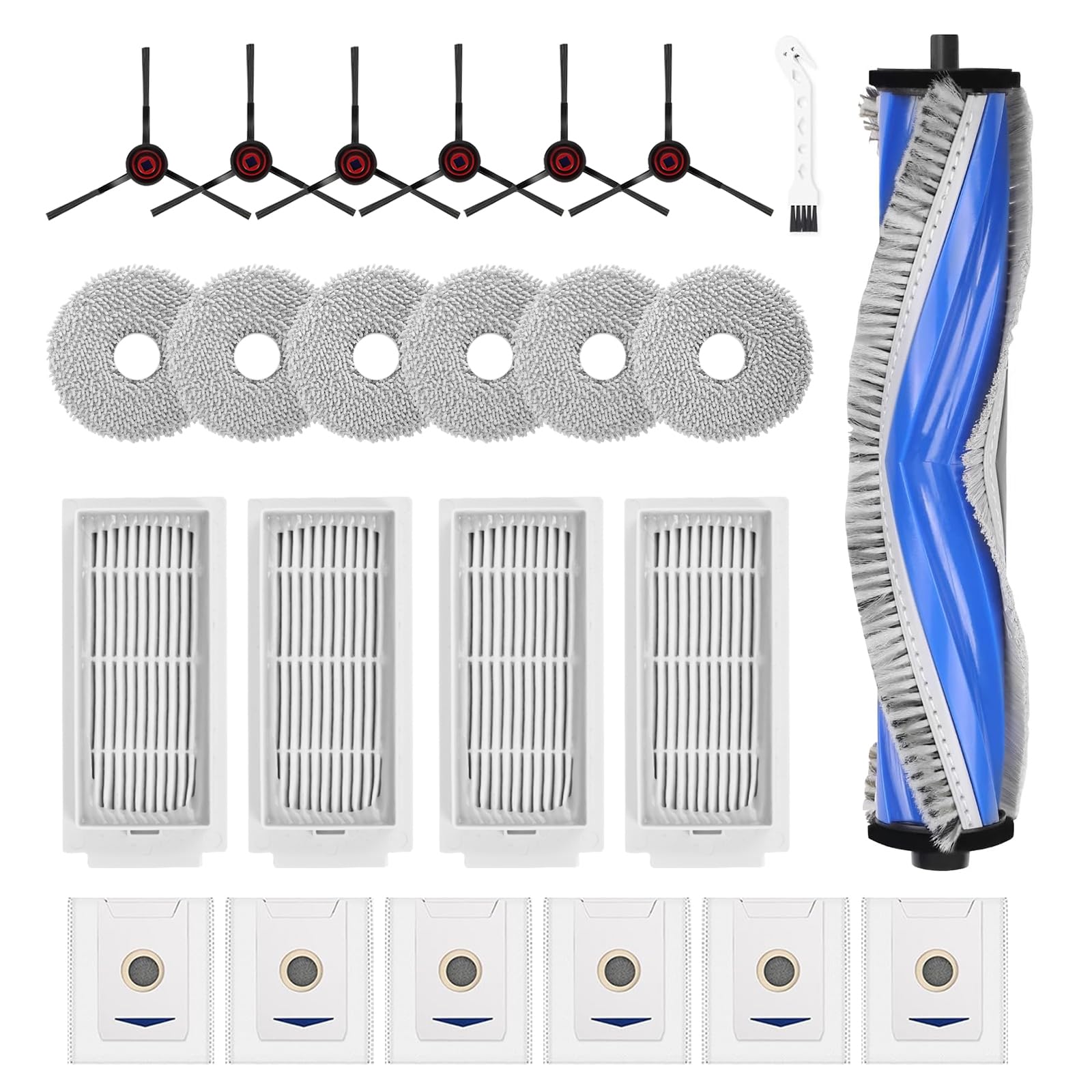 Saprdii Set Accessori Per Ecovacs Deebot T30S PRO/T30S - Spazzole, Filtri, Sacchi E Panni