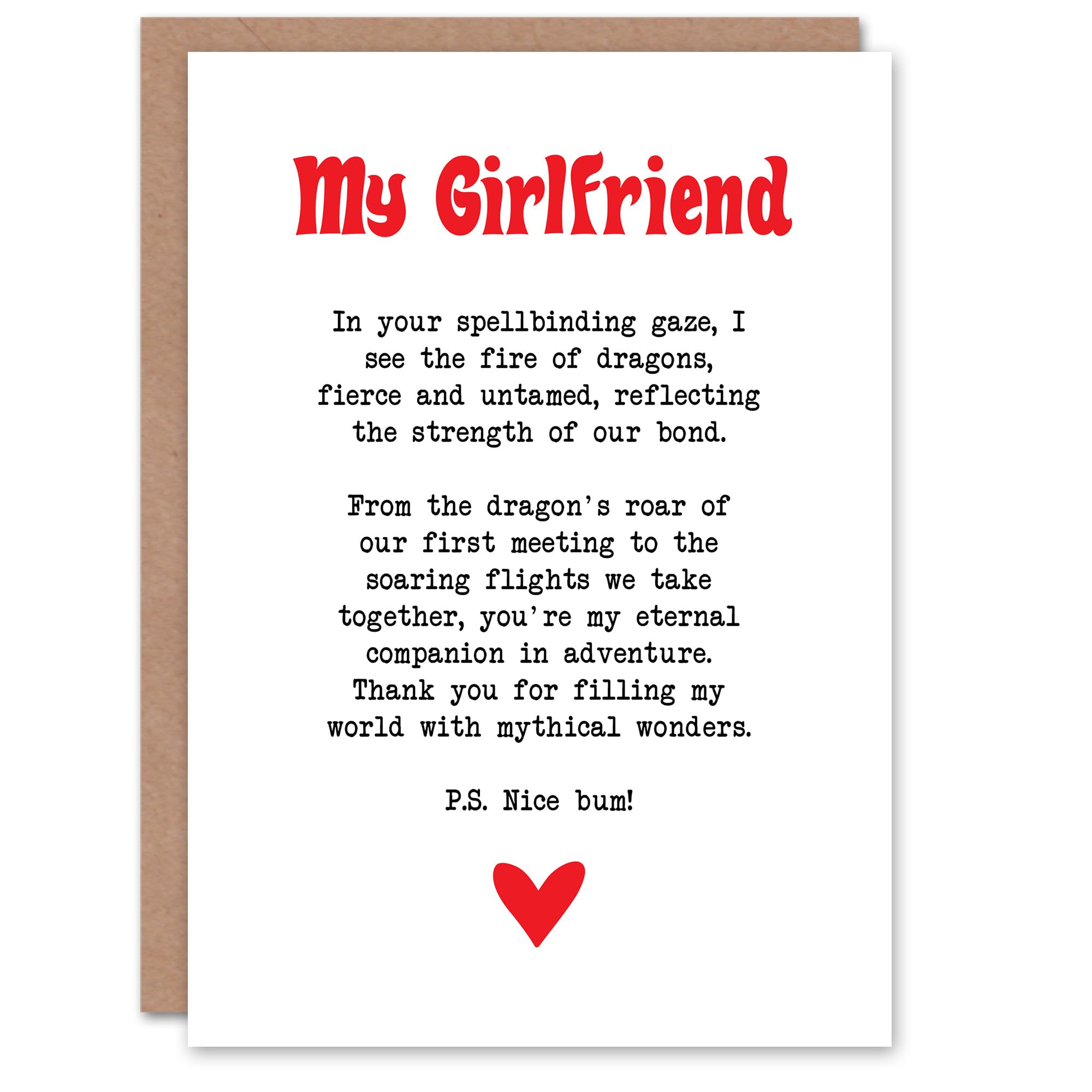 Artery8 Greeting Card - Romantic Poem - White