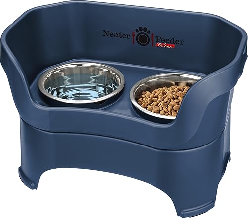 Miniatura 13 de Neater Pet Brands Neater Feeder Deluxe Cuencos para perros a prueba de derrames elevados para perros medianos 19-40 lbs, fabricado en EE. UU.,