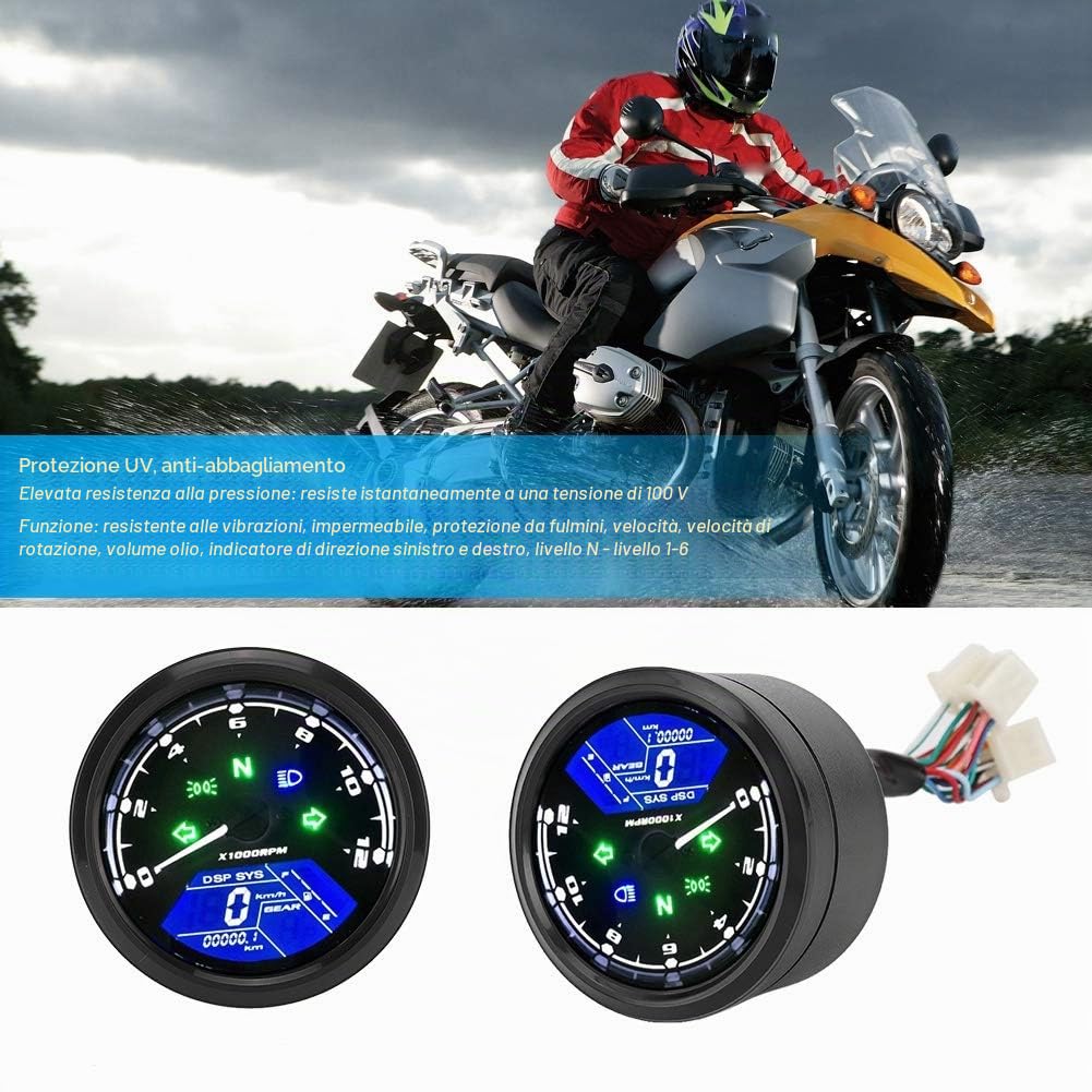 Contachilometri contachilometri LCD Impermeabile per Moto