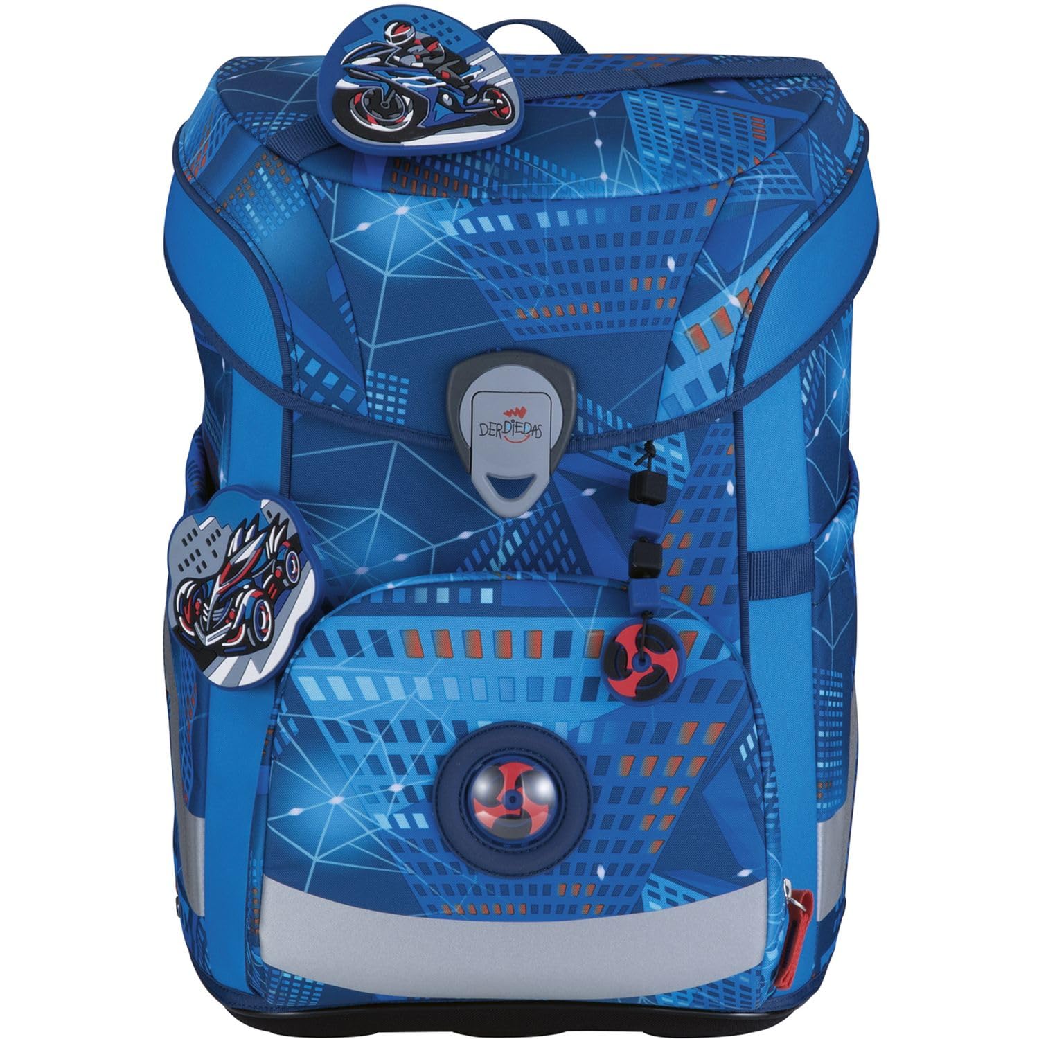 DerDieDas Schulranzen ErgoFlex Easy Set 6-teilig Turbo Speed blau