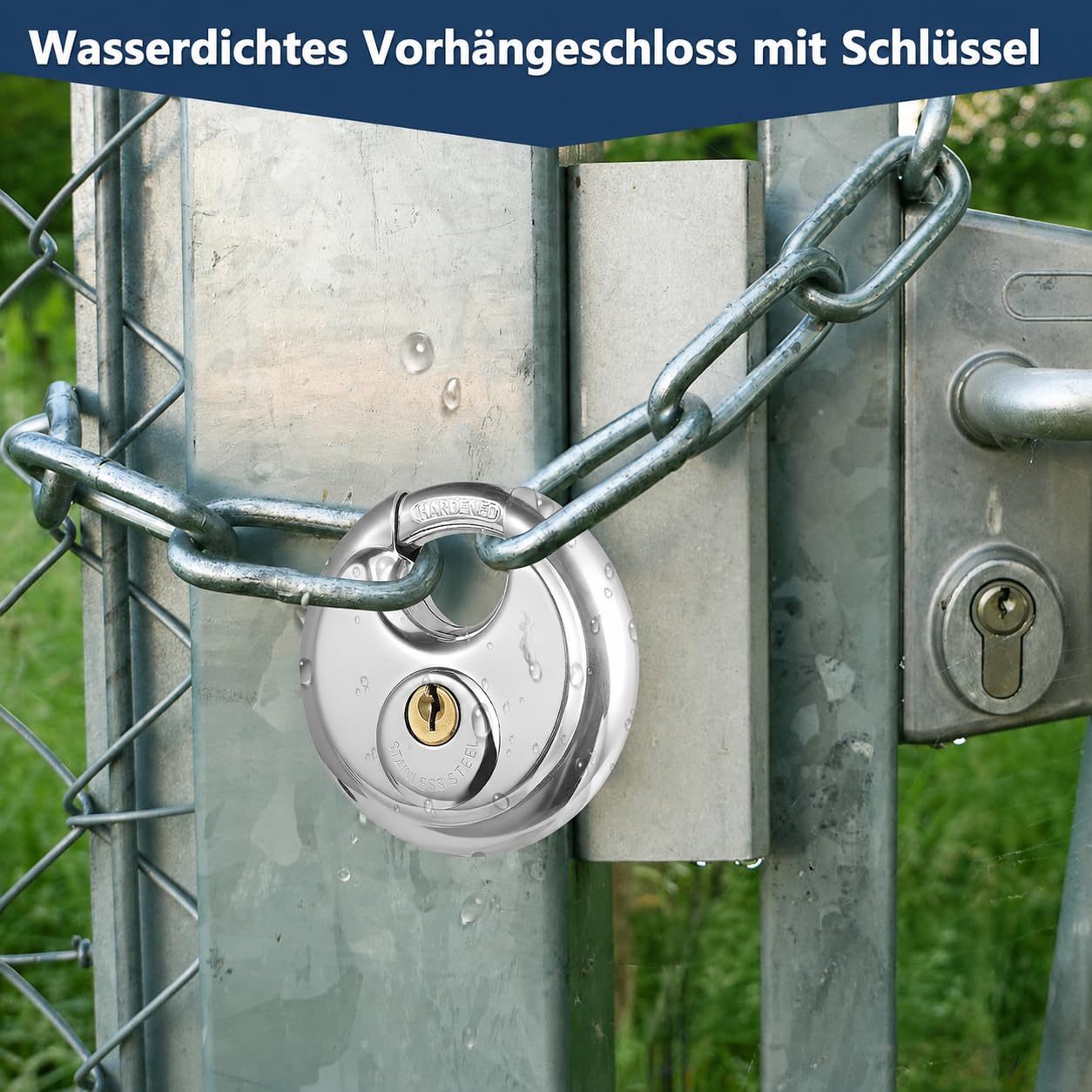 6 Stück gleichschließende Diskus, Vorhängeschlösser aus Edelstahl, Wasserdichte Sicherheitsschlösser mit 12 Schlüsseln, 3/8-Zoll-Bügel, rostfrei, ideal für Lagerraum, Garage, Schuppen, Fitnessstudio