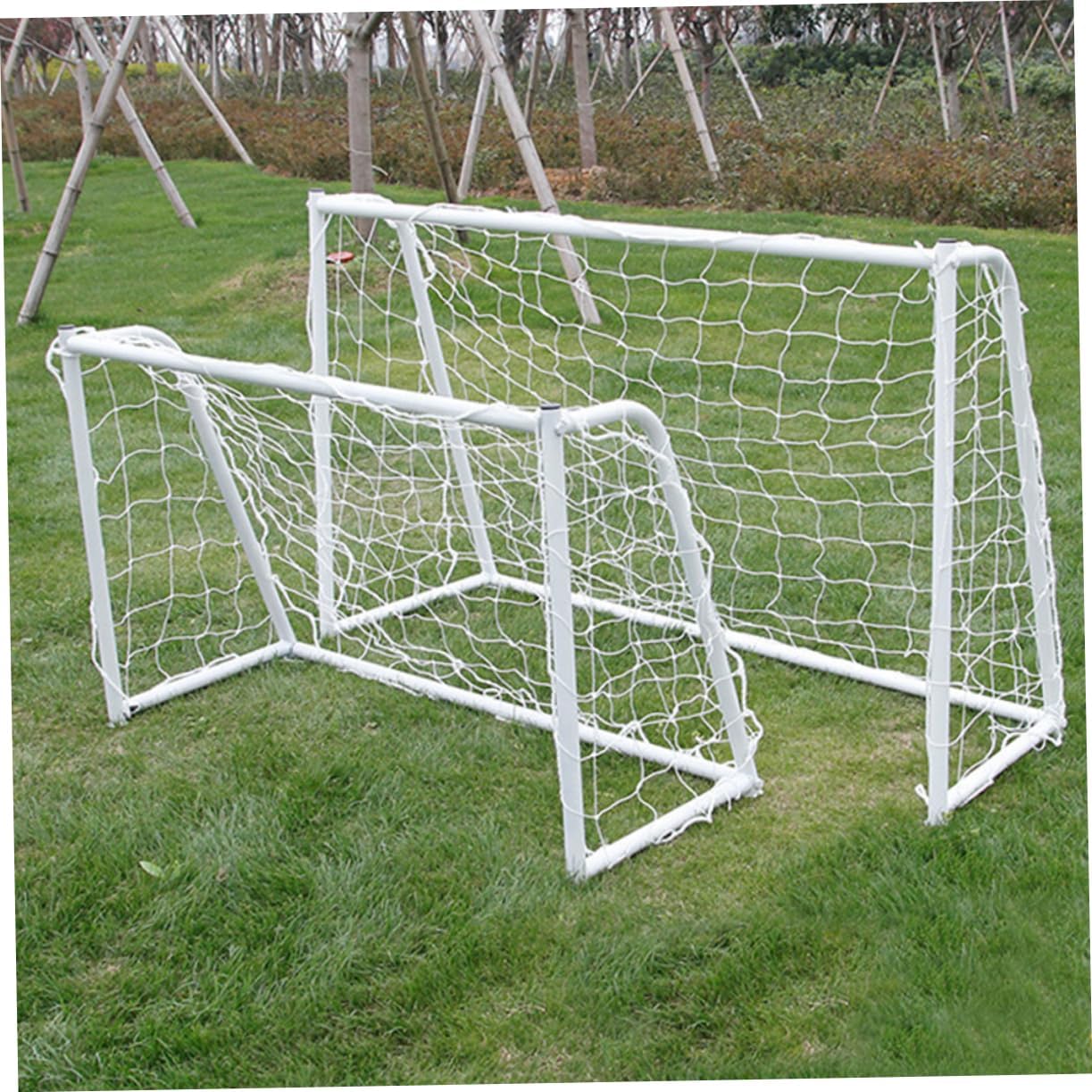 2pcs Pe Football Net for Outdoor Sports Training Soccer Goal for Backyard Youth Practice All-Weather Use Fits Players