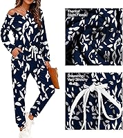 Vista 104 de Wiholl - Conjuntos de dos piezas para mujer: ropa cómoda con sudadera abotonada y pantalones deportivos con bolsillos