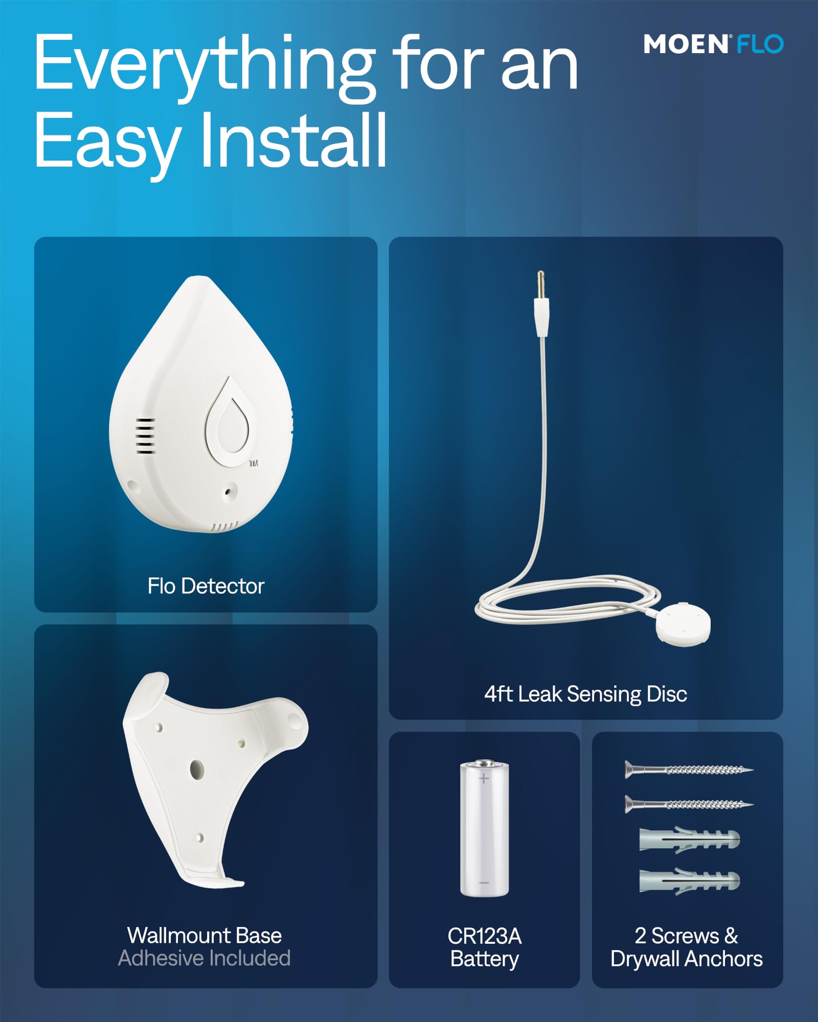 Moen 920-004 Flo by Moen Smart Water Detector, 1-Pack