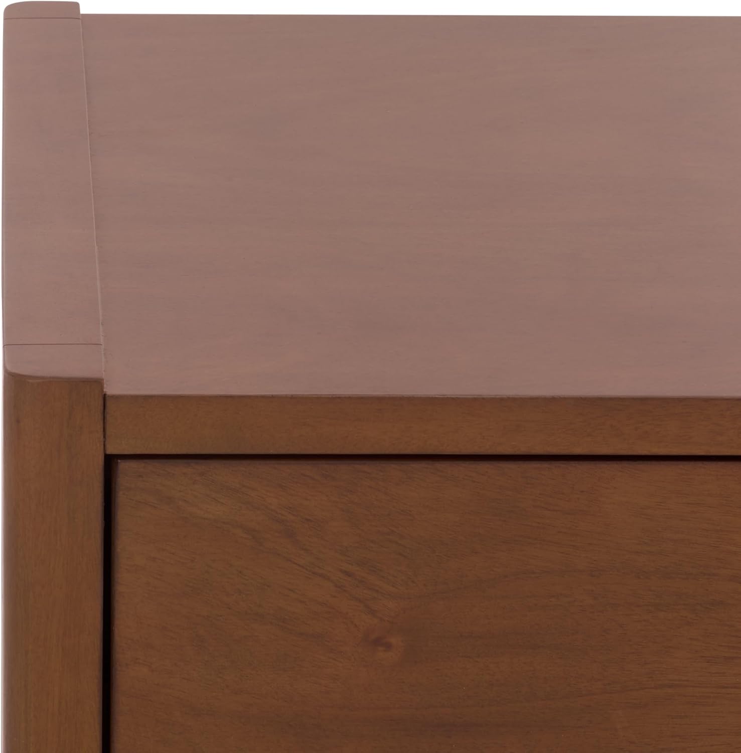 SAFAVIEH Couture Collection - Mayalyn Walnut & Black Wood 2 Drawer Nightstand, Modern Bedside Table with Storage, Fully Assembled Bedroom Furniture (SFV7722A)