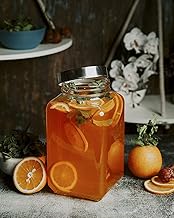 3000Ml Food Grade Crystal Clear Barni Glass Jar for Kitchen Storage|Spice Jar|Masala, Honey, Jams, Pickles, Cookies, Dry Fruits, Coffee Beans, Cereals, Snacks -etc Storage jar- (Set of 1)