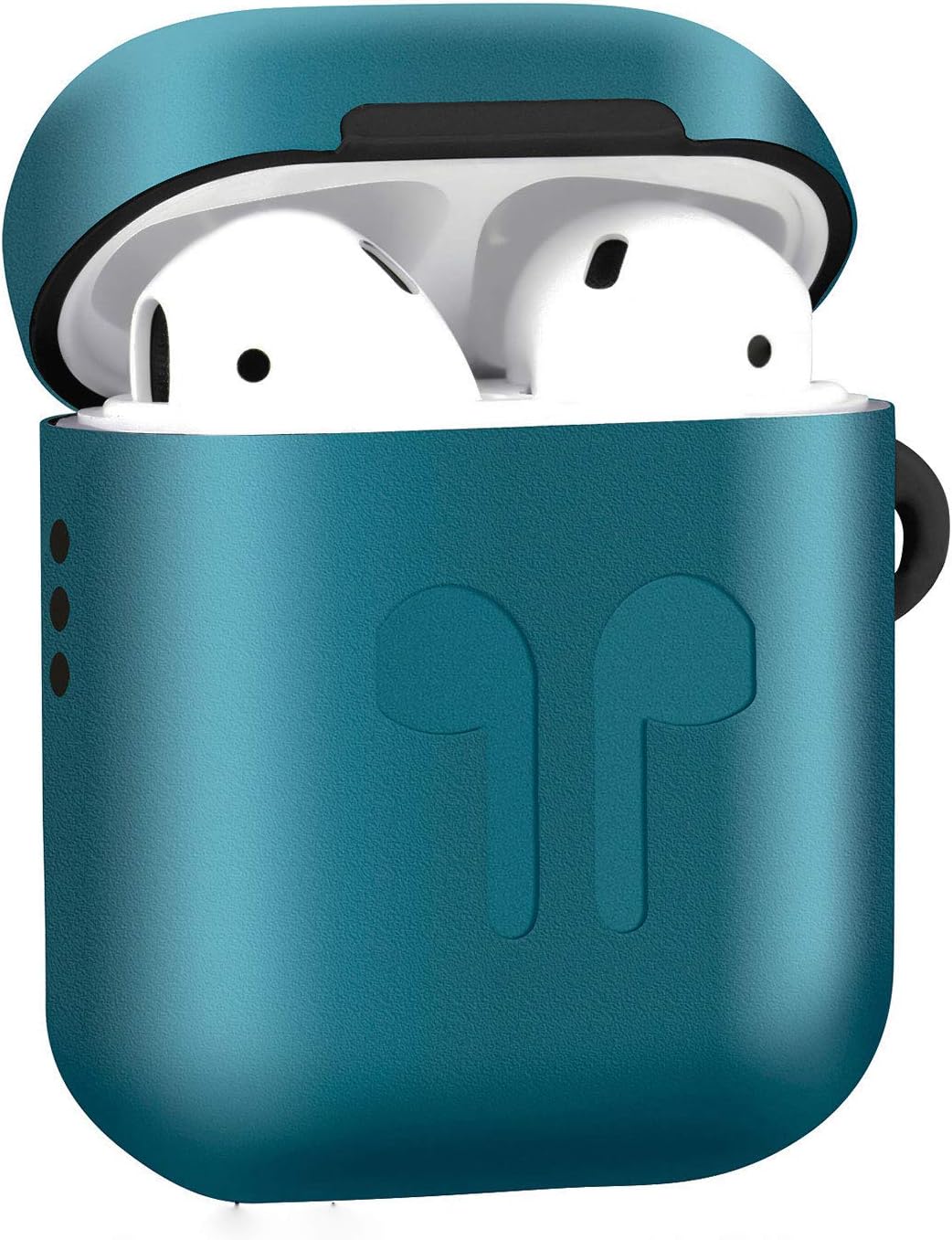 Metallic Airpods Protective Case 2019 Latest AirPods Case Compatible with Apple Airpods 1 & 2 Wireless Charging Case Version Accessory Kits (For Airpods 1 & 2 Standard Versions, Pacific Green)