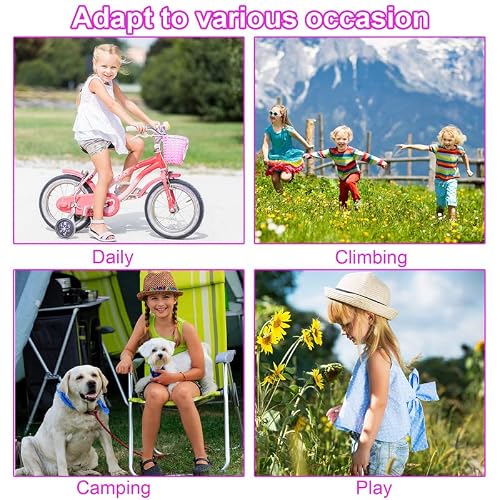 Kids Sun Hat Girls Bucket Hat Toddler Beach Hat Wide Brim Summer Fishing Hat Adjustable Cap For Girls 2-8 Years Pink #TOP7
