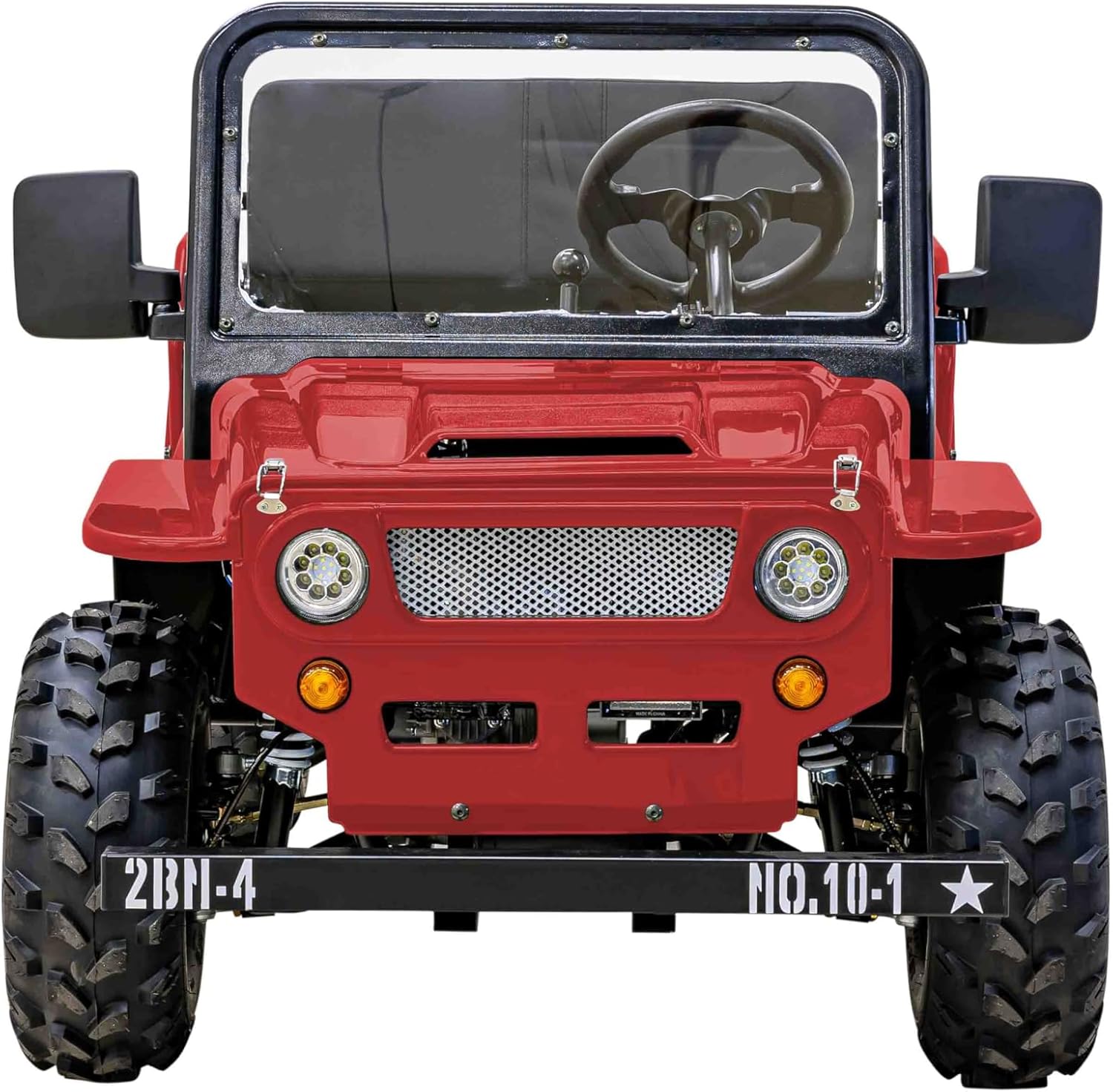 Massimo Mini 125 Go Kart Square Mirror, Adjustable, Right Side, 2024 Models and Newer, 7" x 5.5", Plastic Housing (P/N TL-P0015R)