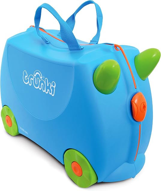 Trunki Childrens Ride-On Suitcase and Kid's Hand Luggage: Terrance (Blue)