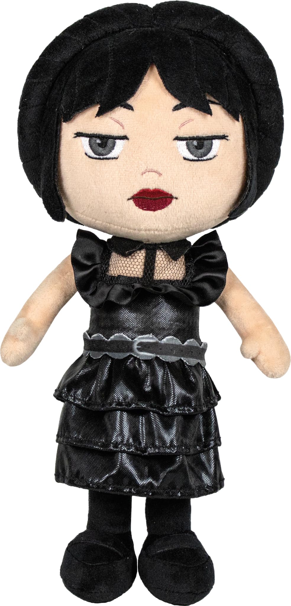 Schmidt Spiele 42833, Wednesday Addams im Ballkleid, 33 cm Plüschfigur Peluche, Multicolore