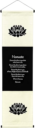 Miniatura 5 de G6 Collection Decoración inspiradora de pared con texto en inglés "Namaste", con cita inspiradora para colgar en la pared, mensaje motivacional de