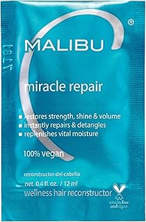 Malibu C Miracle Repair Hair Reconstructor - Nourishing Hair Repair Treatment for Weak, Damaged Strands - Flax Protein & Vitamin B5 for Hair Strength