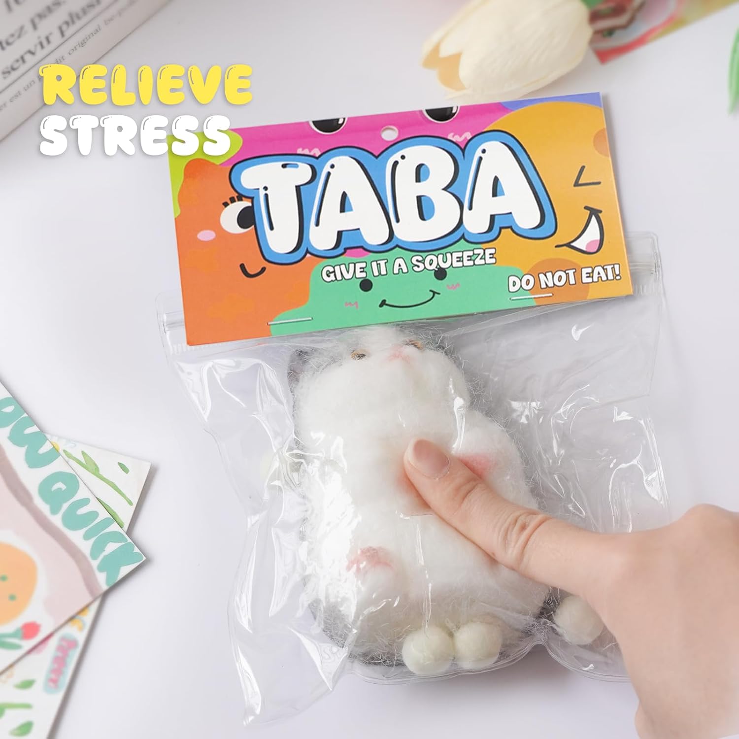 Taba Squishy Toys,Valentines Cat Paw Cute Kawaii Squeeze Toys ,Sticky Squishy Fidget Toys Silicone Squeeze Toy for Stress Relief,Cute Soft Toys,Best Valentines Gift for Anniversary