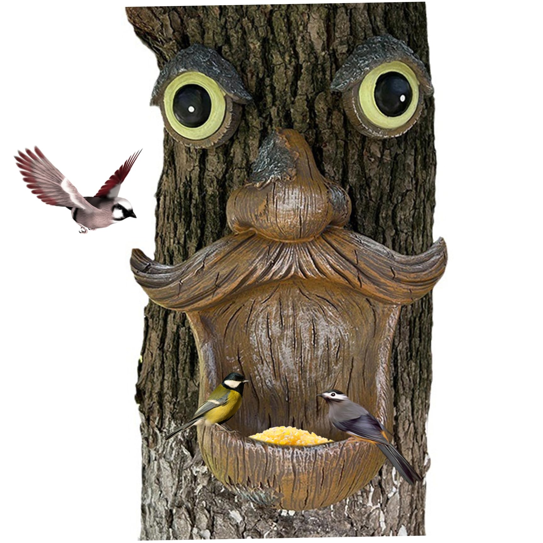 Mangeoire à oiseaux vieil homme pour décorer le jardin