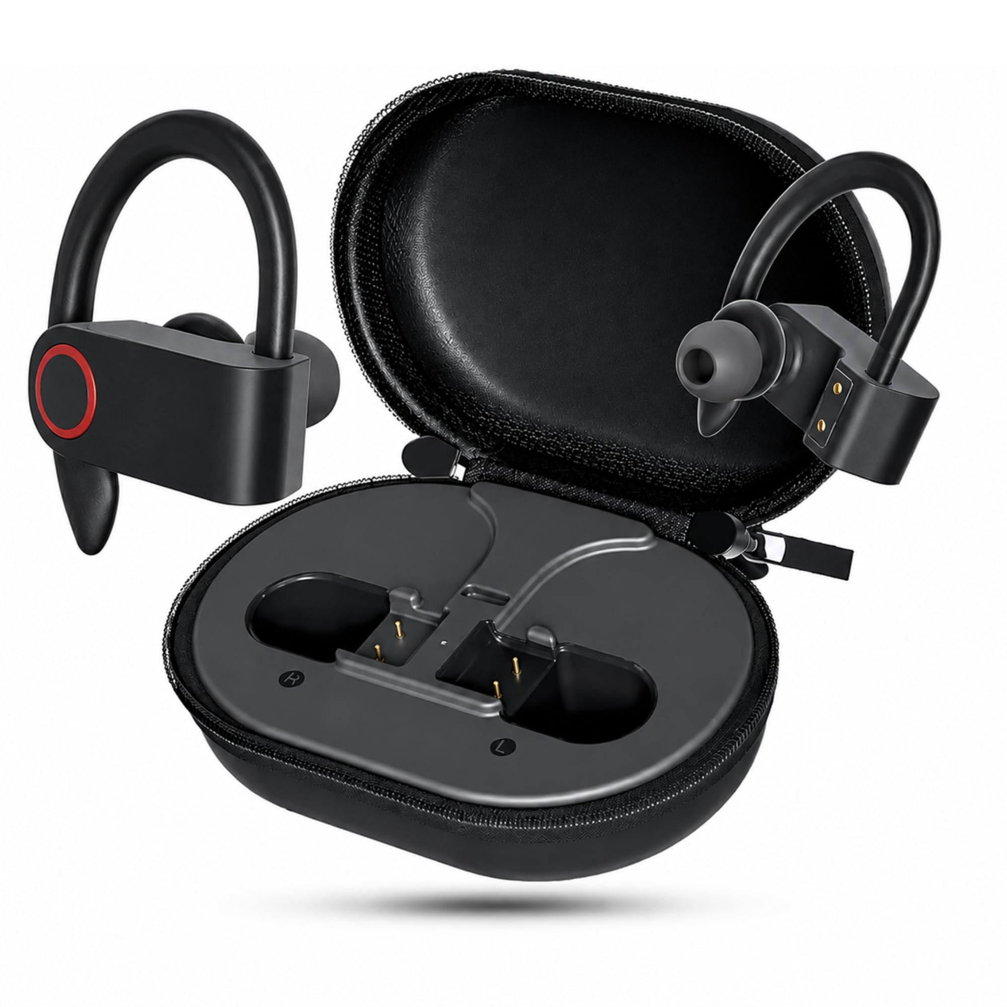 Fone De Ouvido Bluetooth 5.4 Esportivo Sem Fio — Prova D'Água IPX5