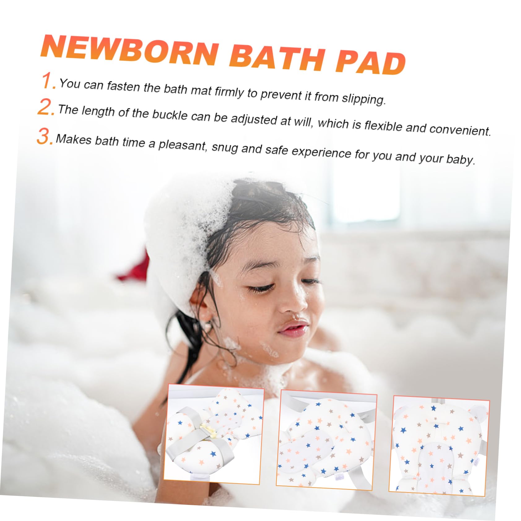 BESTonZON Bath Lounger - Bath Cushion for Safe Floating Comfortable Bathing Sink Tub for Bathing Assistance Hands Care
