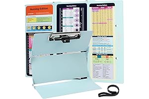 Foldable Nursing Clipboard, Metal Pocket Size