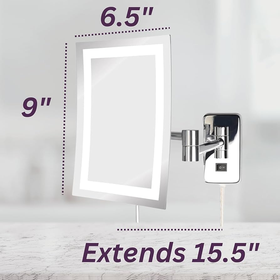 インテリアポスターー Amazon.com : JERDON Wall Mount Makeup Mirror with 5X