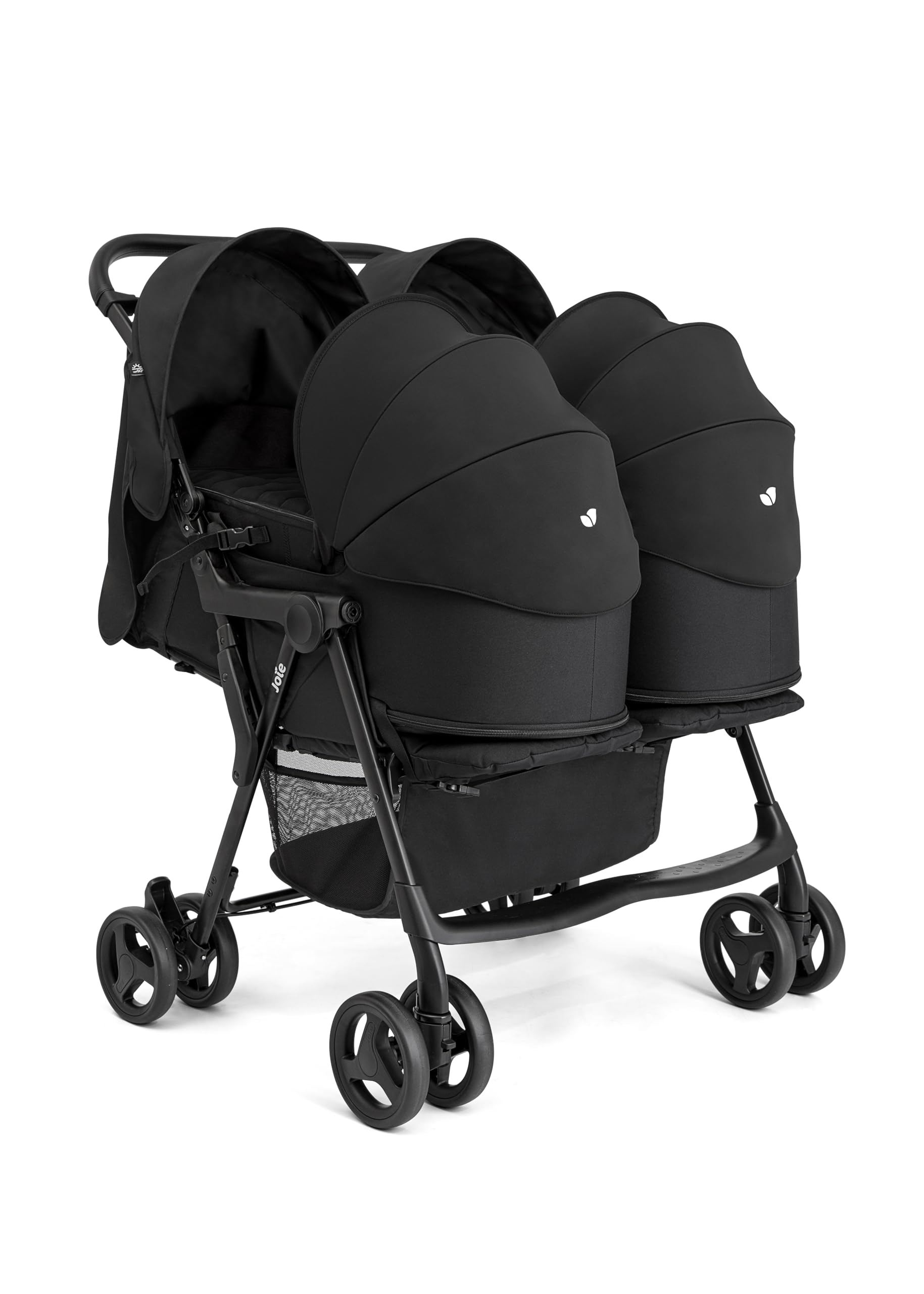 Joie Softtragetasche – Leichte Babytragetasche mit Flacher Liegeposition, Abnehmbarer Sonnenblende & Tragegriff, kombinierbar Kinderwagen, ab Geburt bis 6 Monate (0–9 kg), Shale