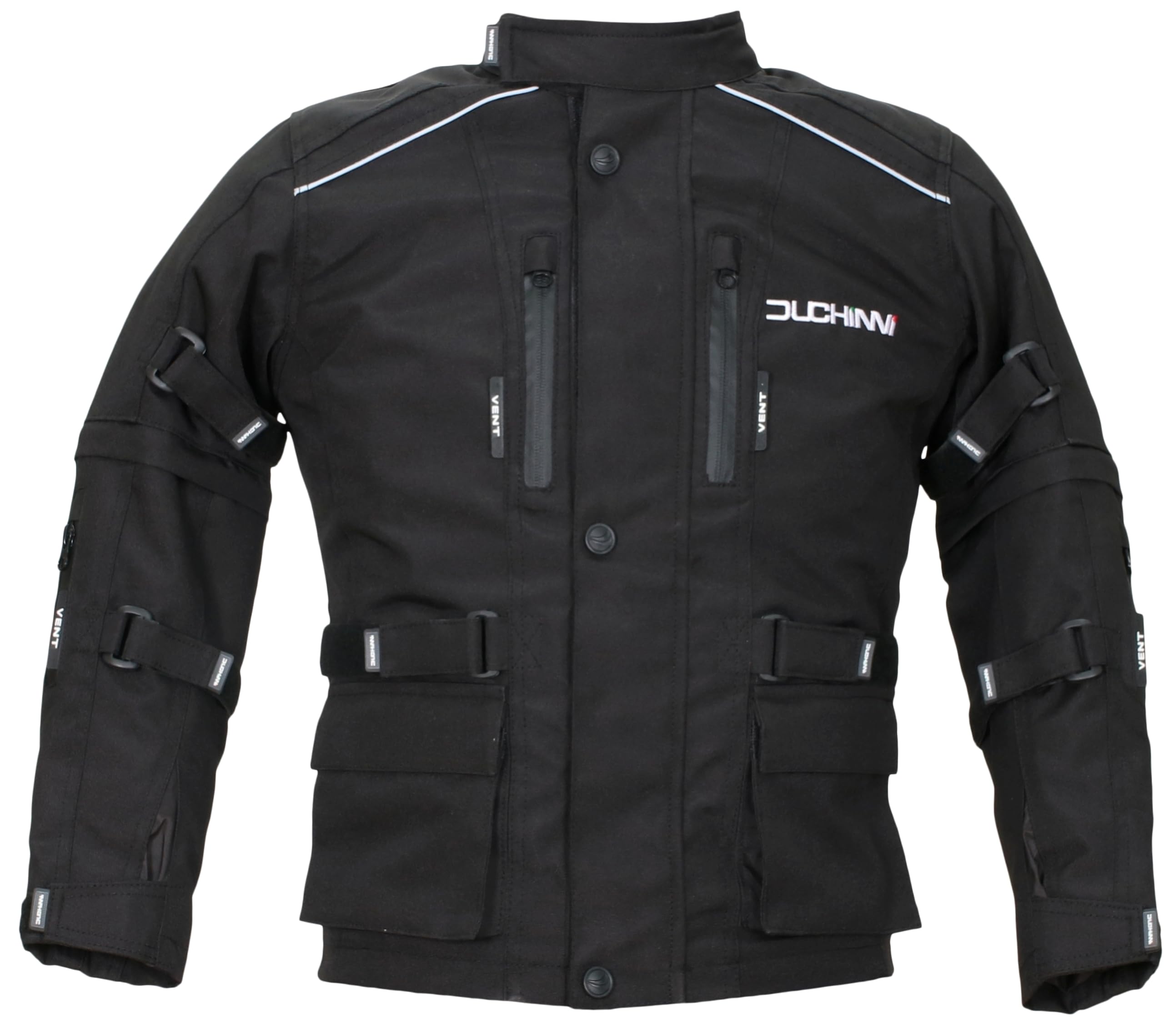 Duchinni Black Youth Jago Ce Aa Textile Motorcycle Jacket (Uk, Age, 14 Years, 16 Years, Regular, )