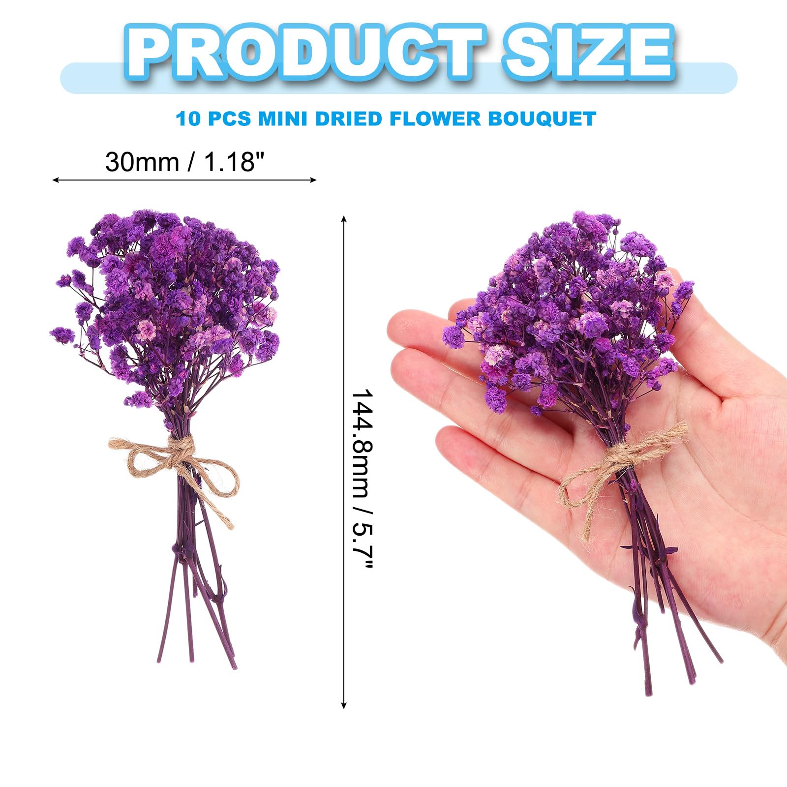 PATIKIL Mini Dried Flower Bouquet - Image 2
