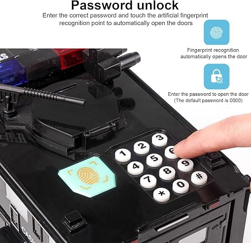 Miniatura 8 de Coche blindado dinero hucha electrónica educativa contraseña auto caja de juguete juguete caja registradora para niños 8-12